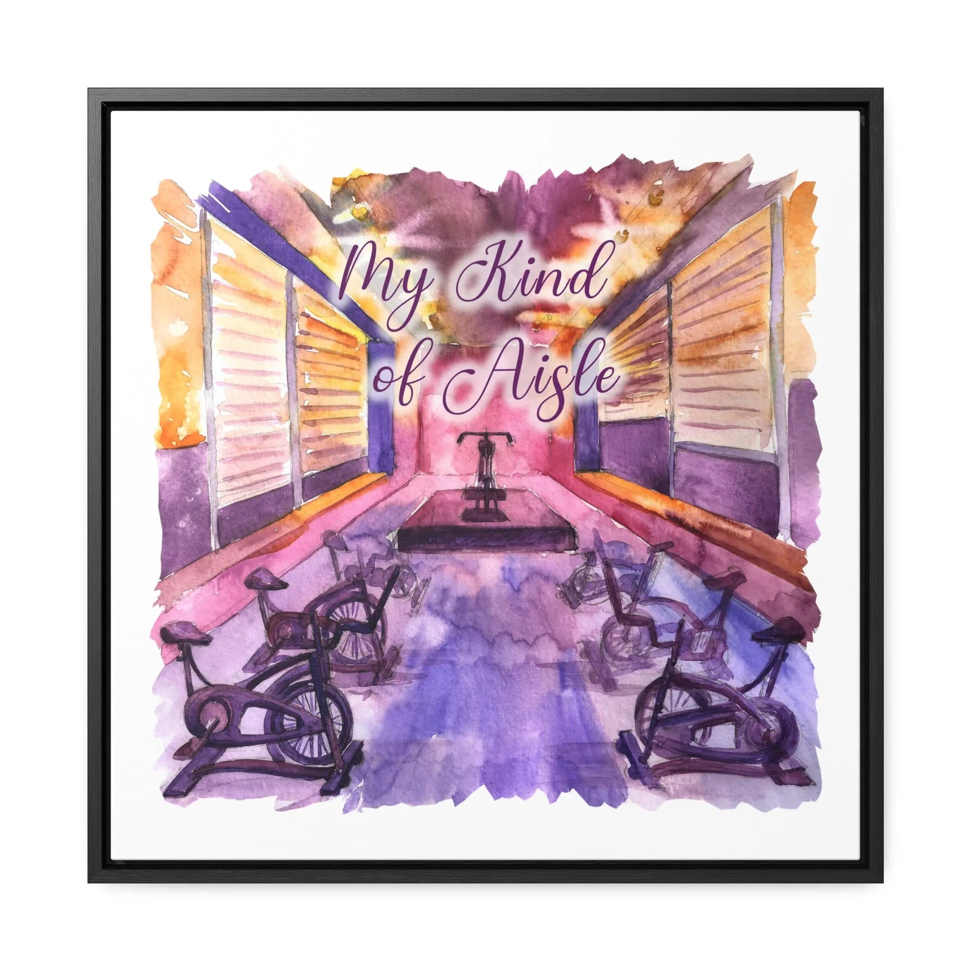 Empowerment Canvas Print, Framed, Inspiring Women's Cycle Studio My Kind of Aisle