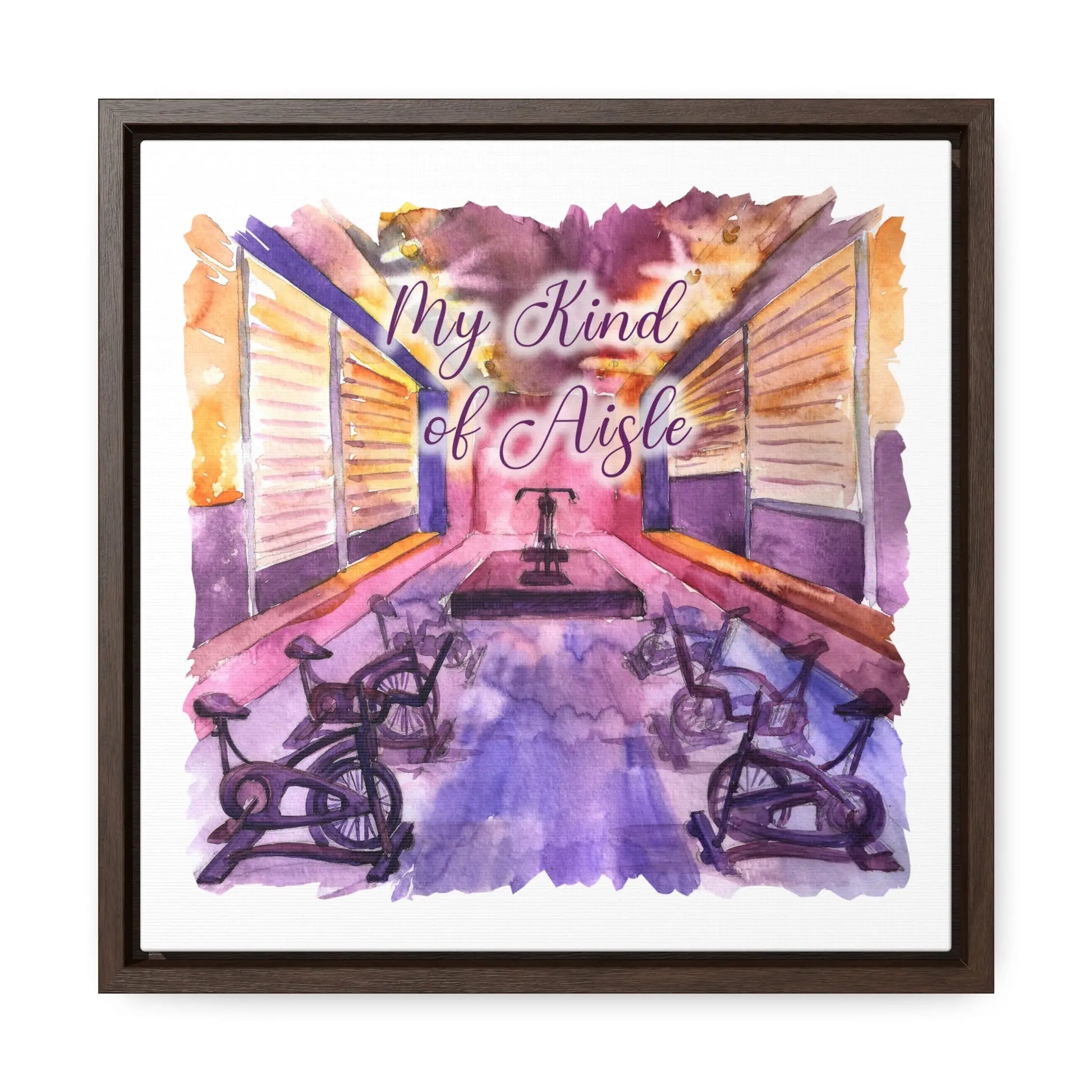 Empowerment Canvas Print, Framed, Inspiring Women's Cycle Studio My Kind of Aisle
