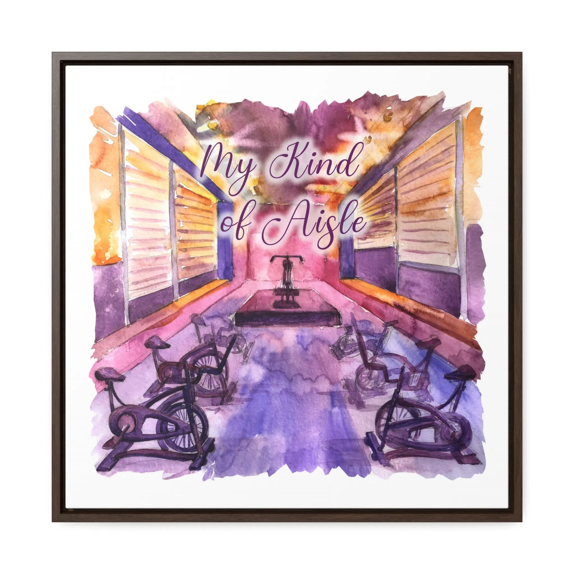 Empowerment Canvas Print, Framed, Inspiring Women's Cycle Studio My Kind of Aisle