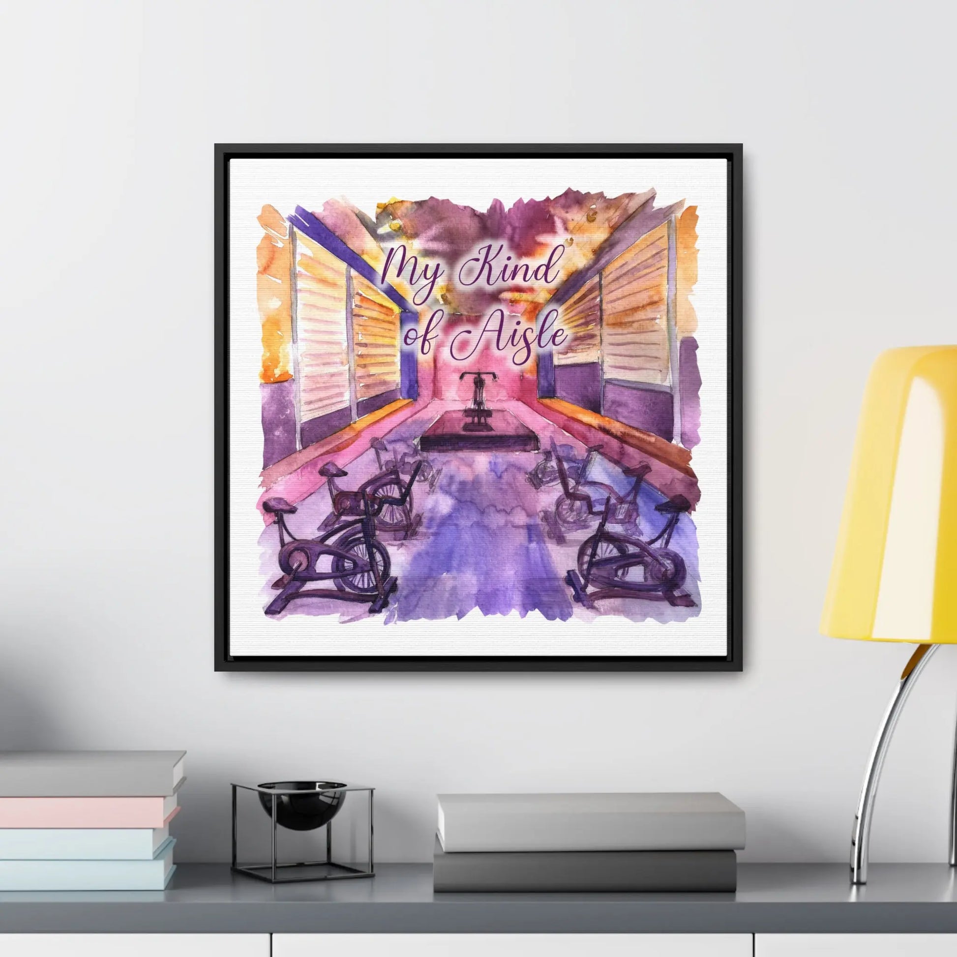 Empowerment Canvas Print, Framed, Inspiring Women's Cycle Studio My Kind of Aisle