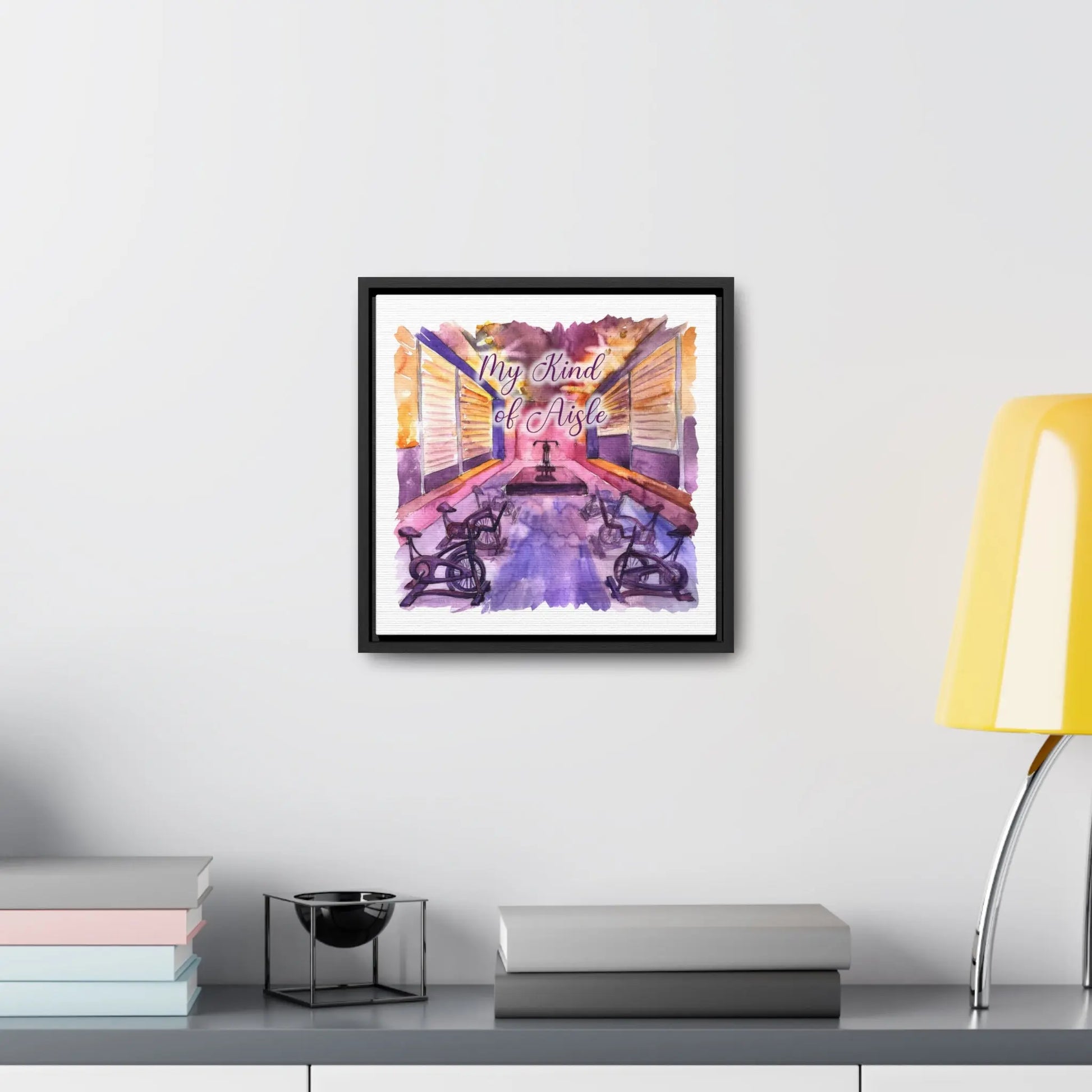 Empowerment Canvas Print, Framed, Inspiring Women's Cycle Studio My Kind of Aisle
