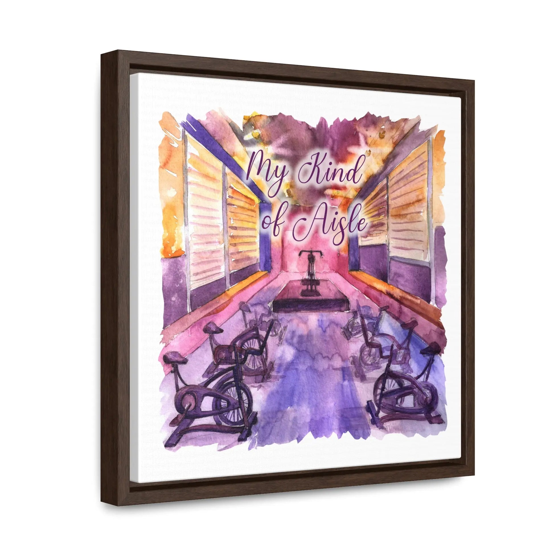 Empowerment Canvas Print, Framed, Inspiring Women's Cycle Studio My Kind of Aisle