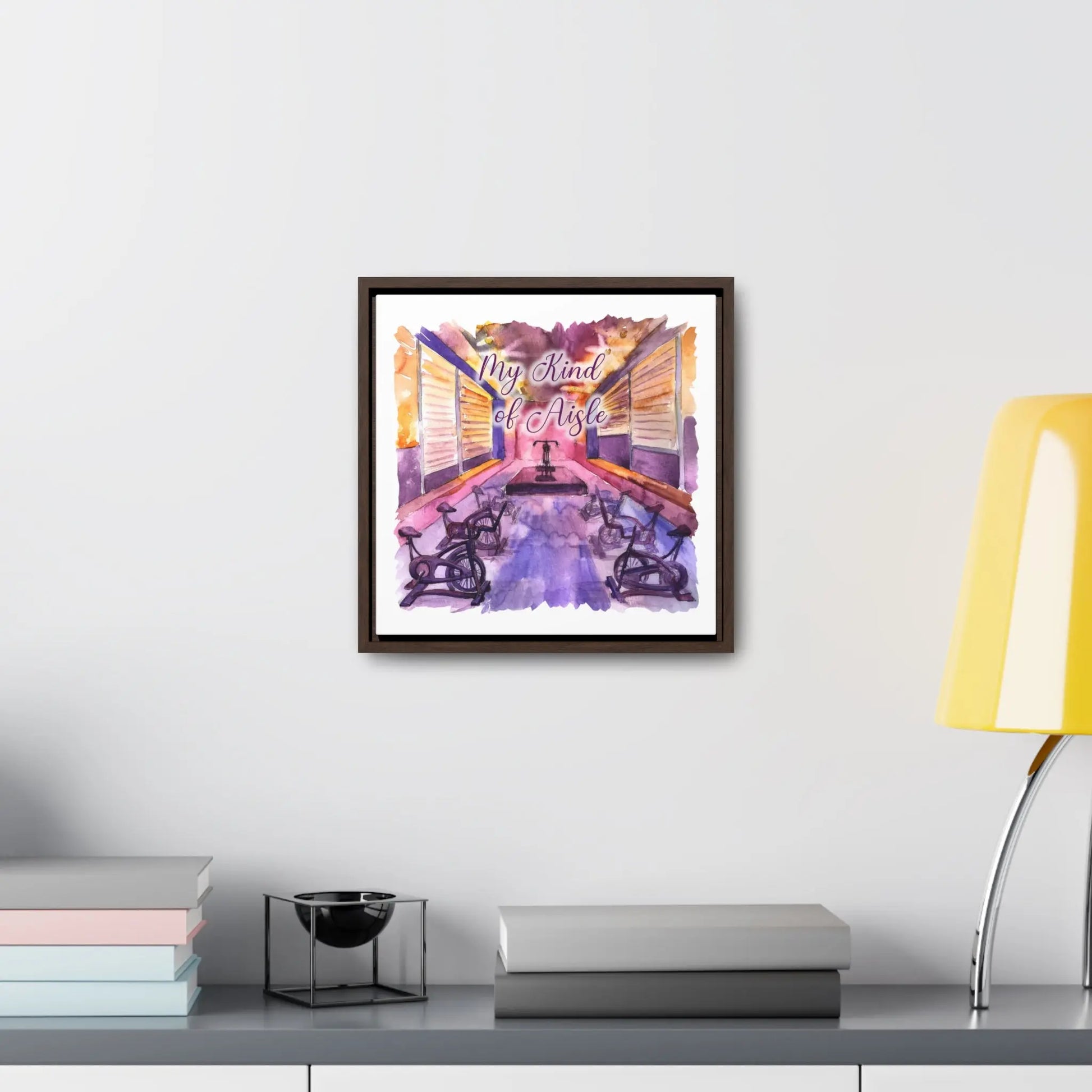 Empowerment Canvas Print, Framed, Inspiring Women's Cycle Studio My Kind of Aisle