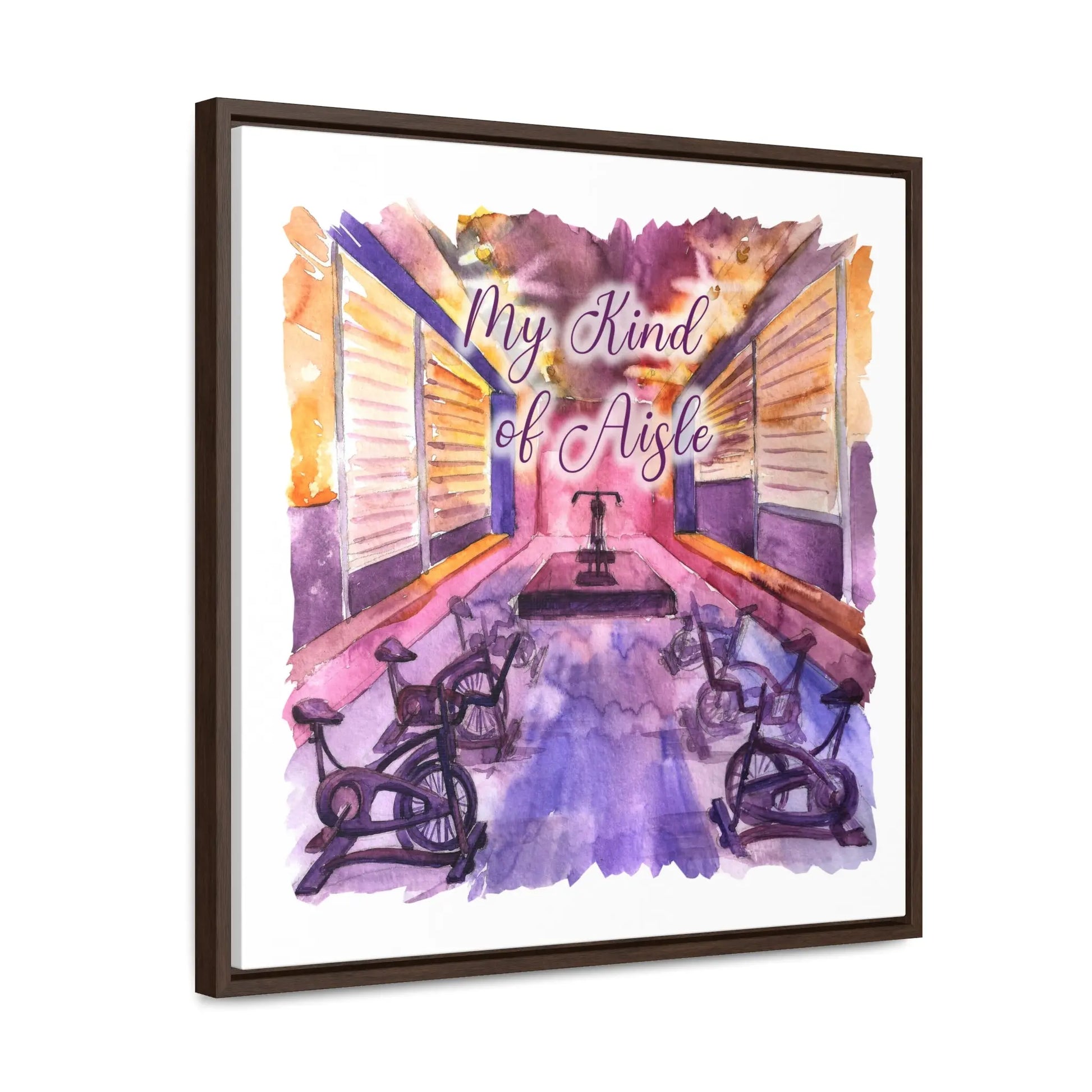 Empowerment Canvas Print, Framed, Inspiring Women's Cycle Studio My Kind of Aisle