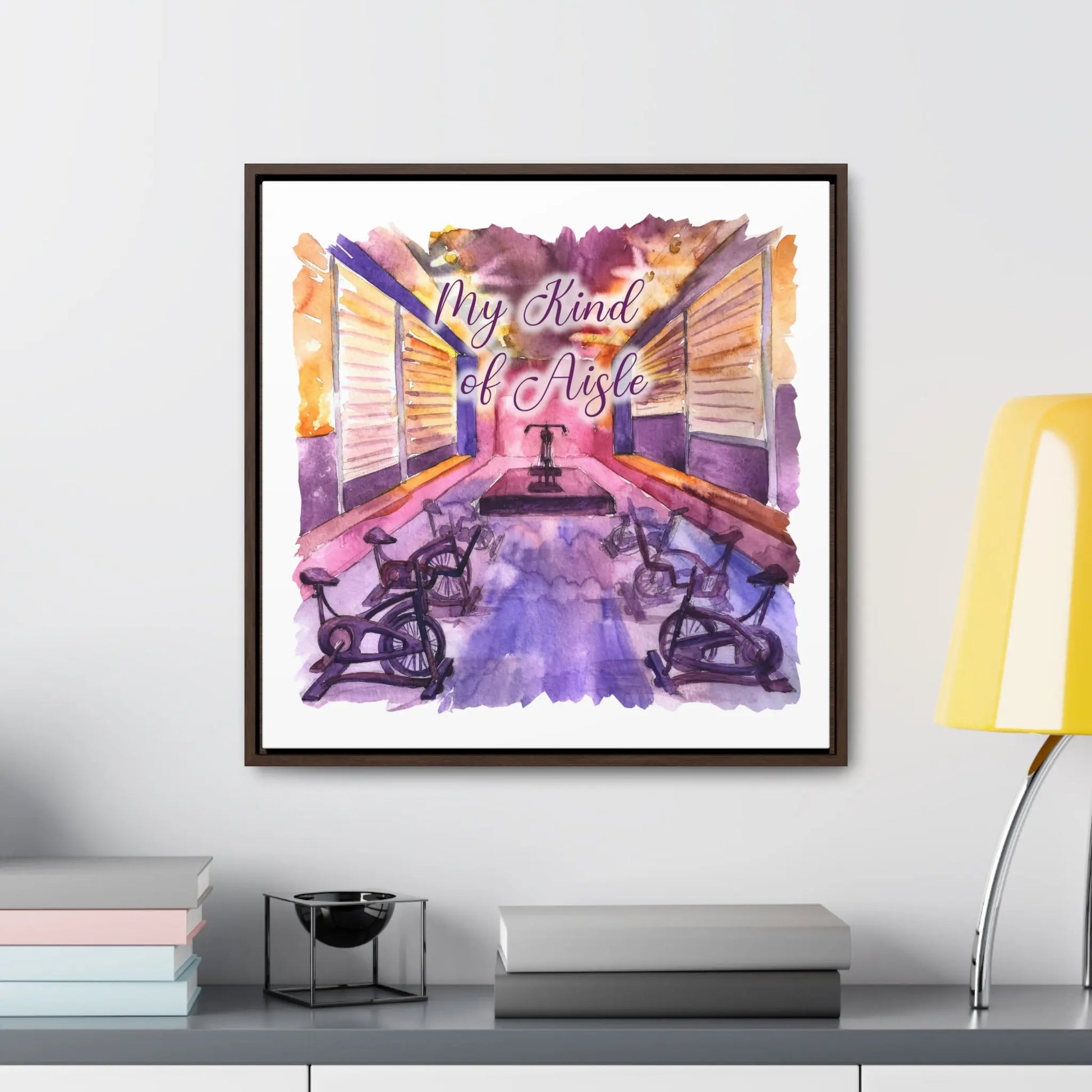 Empowerment Canvas Print, Framed, Inspiring Women's Cycle Studio My Kind of Aisle