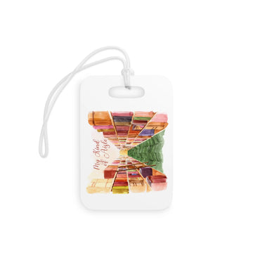 Empowerment Luggage Tag, Inspiring Women's Bookstore Aisle Travel Bag Accessory Printify