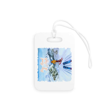 Empowerment Luggage Tag, Inspiring Women's Downhill Ski Travel Bag Accessory My Kind of Aisle