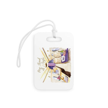 Empowerment Luggage Tag, Inspiring Women's Luxury Private Jet Airplane Travel Printify