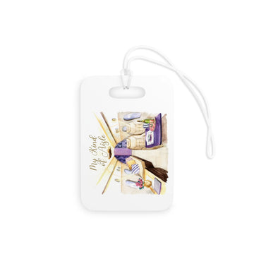 Empowerment Luggage Tag, Inspiring Women's Luxury Private Jet Airplane Travel Printify