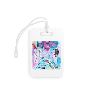 Empowerment Luggage Tag, Inspiring Women's Pet Black Cat Travel Bag Accessory My Kind of Aisle