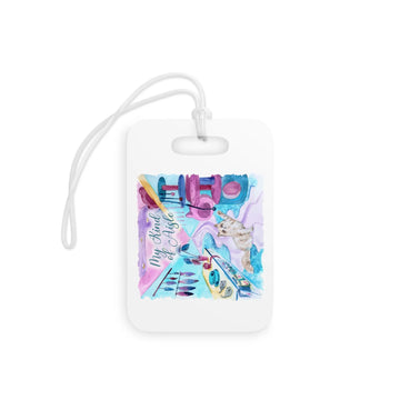 Empowerment Luggage Tag, Inspiring Women's Pet Ragdoll Cat Travel Bag Accessory My Kind of Aisle