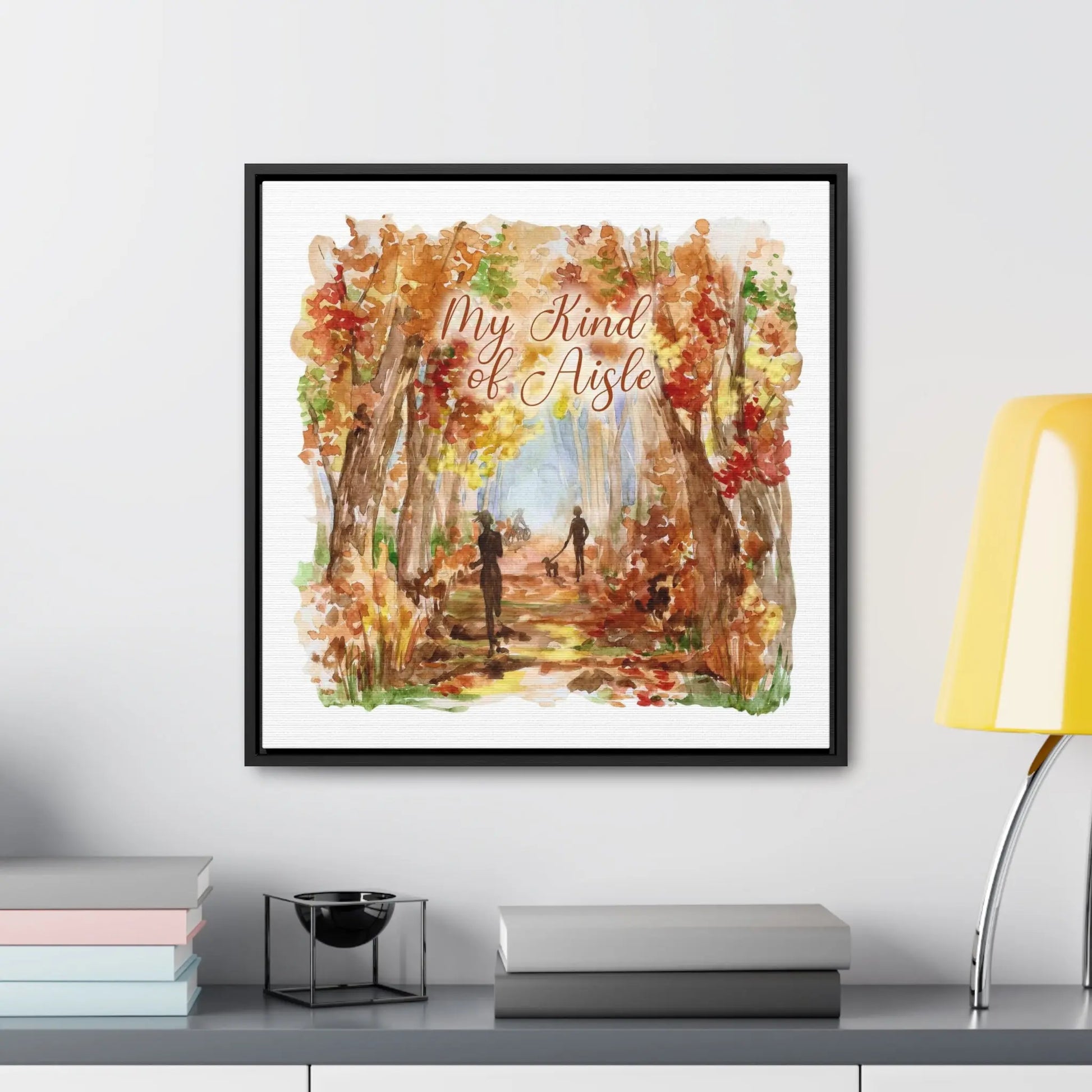 Empowerment Canvas Print, Framed, Inspiring Women's Autumn Trail My Kind of Aisle