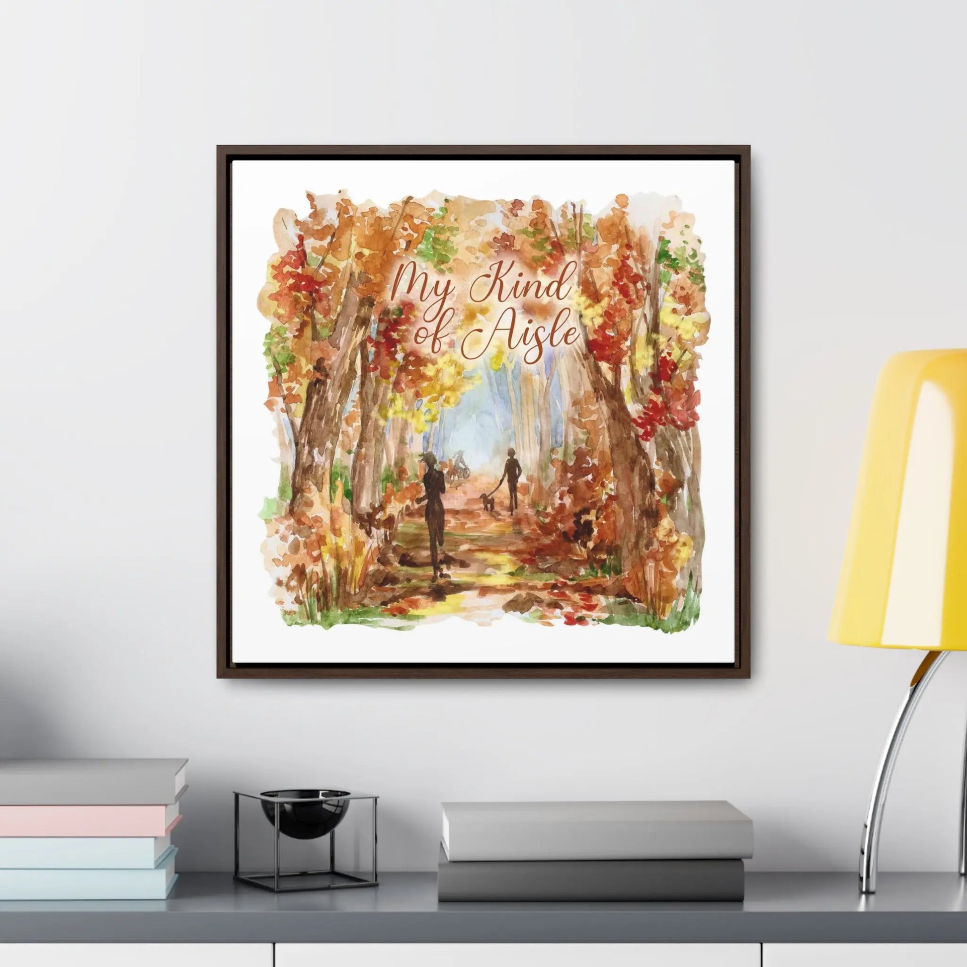 Empowerment Canvas Print, Framed, Inspiring Women's Autumn Trail My Kind of Aisle