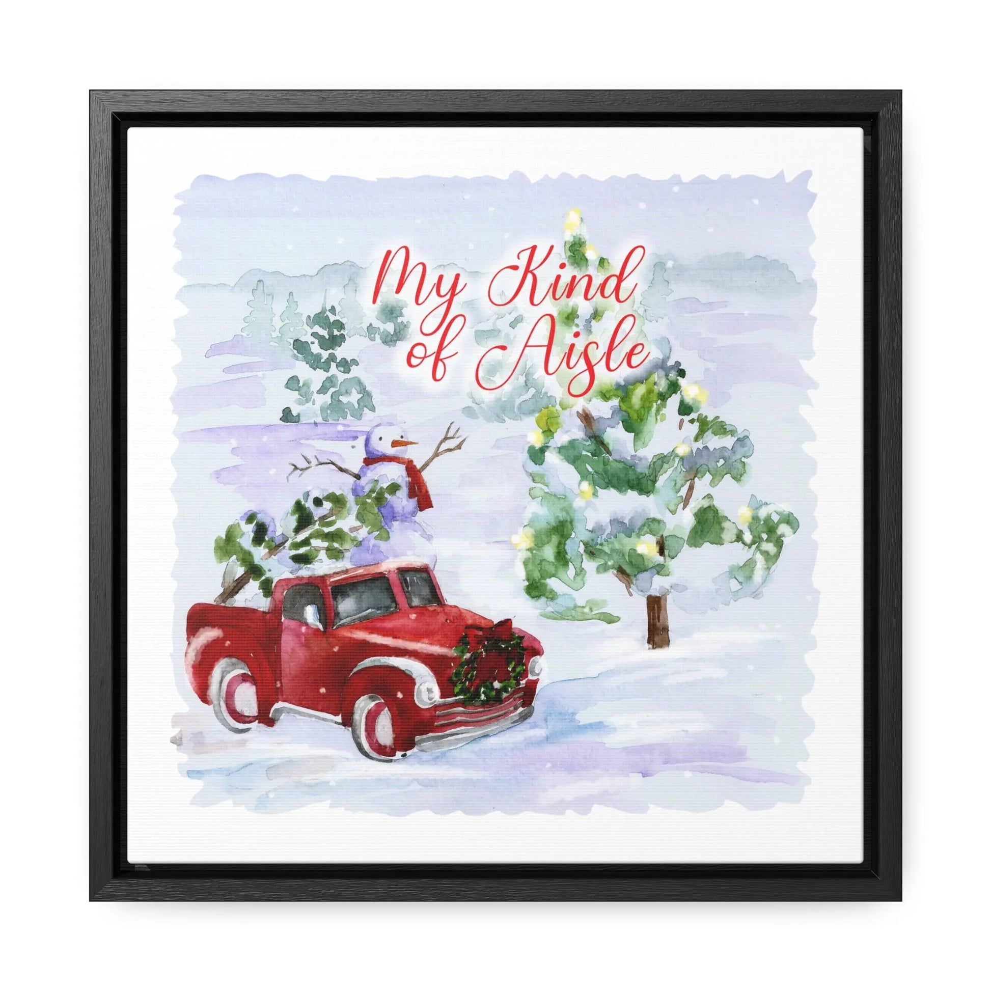 Empowerment Canvas Print, Framed, Inspiring Women's Christmas Tree Farm My Kind of Aisle