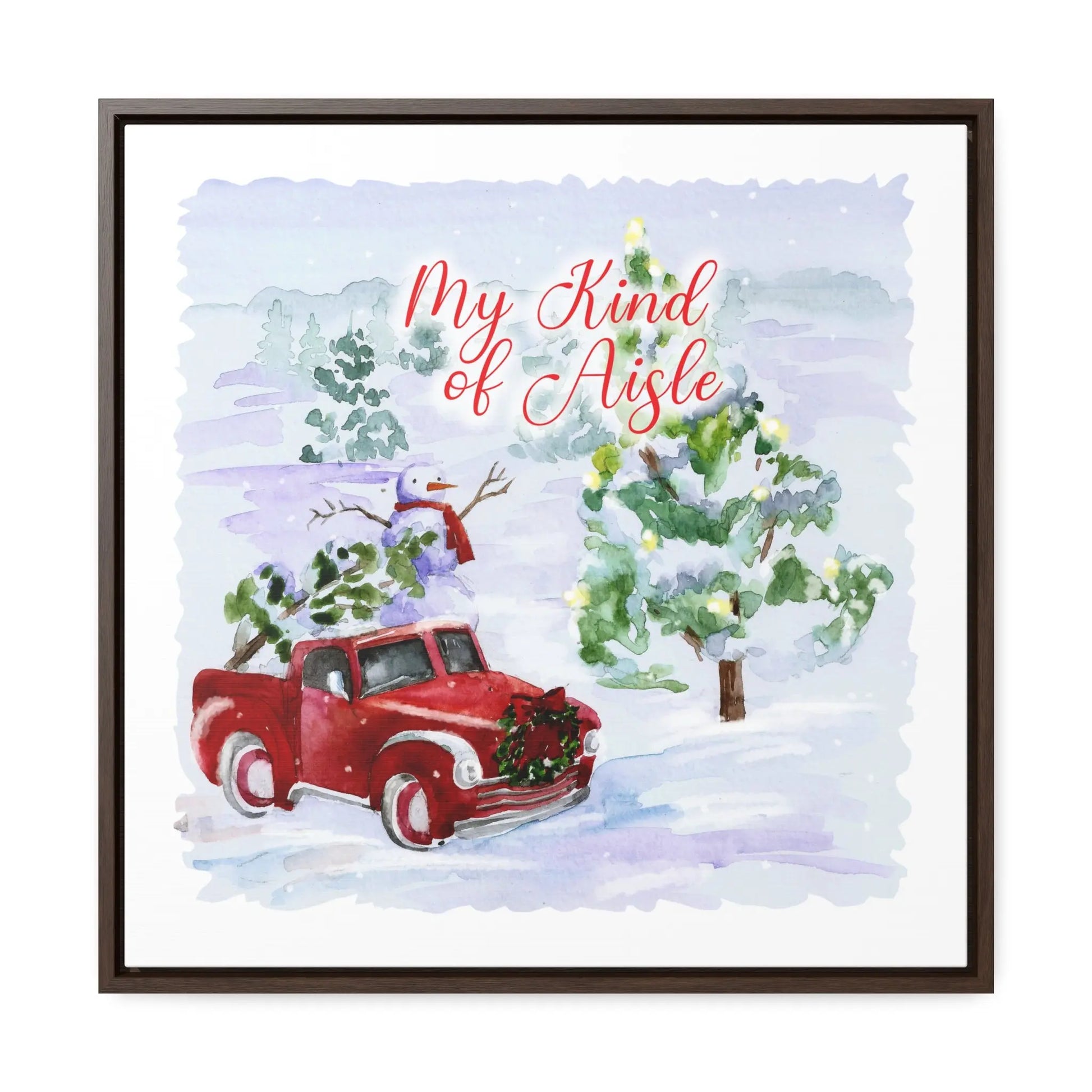 Empowerment Canvas Print, Framed, Inspiring Women's Christmas Tree Farm My Kind of Aisle