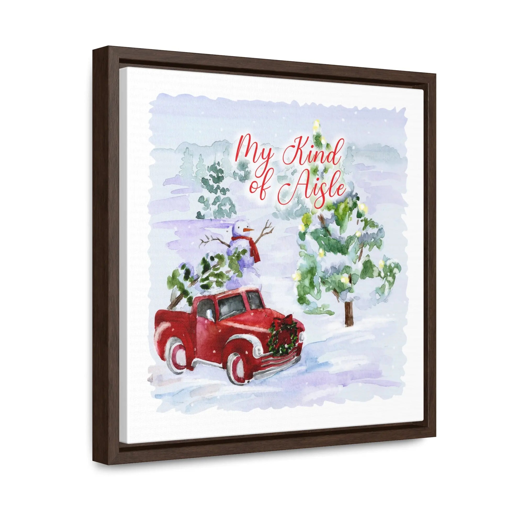 Empowerment Canvas Print, Framed, Inspiring Women's Christmas Tree Farm My Kind of Aisle