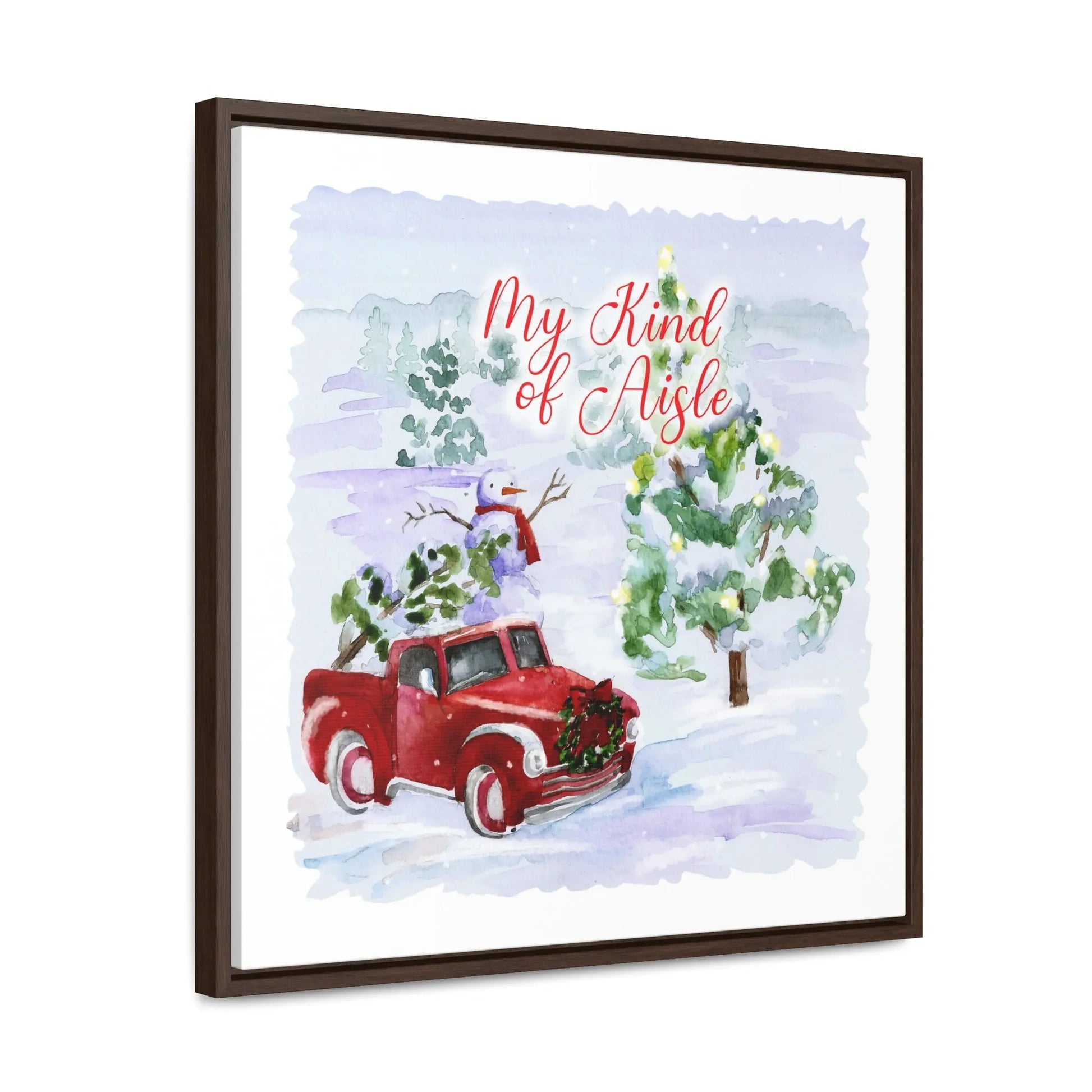 Empowerment Canvas Print, Framed, Inspiring Women's Christmas Tree Farm My Kind of Aisle