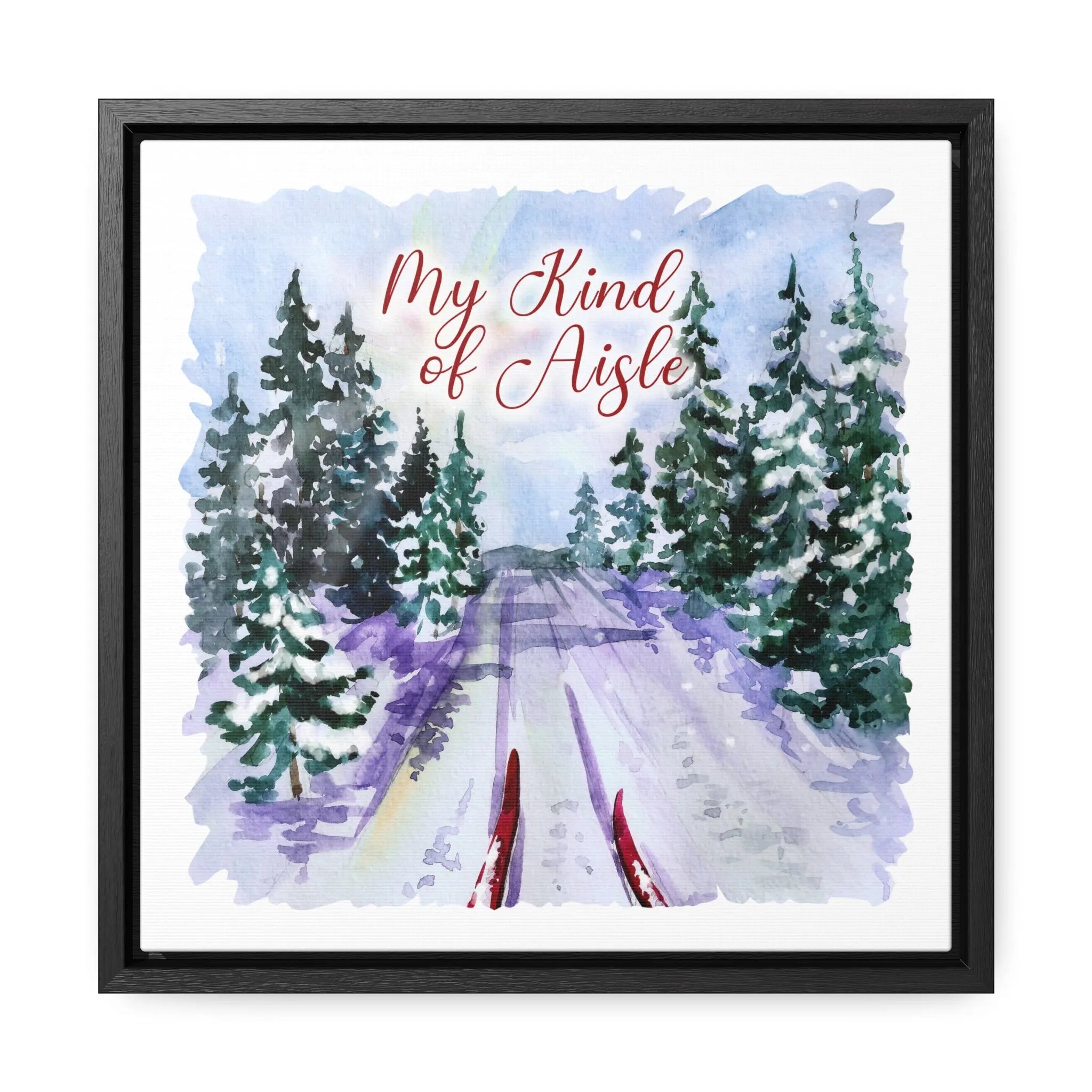 Empowerment Canvas Print, Framed, Inspiring Women's Cross Country Ski My Kind of Aisle