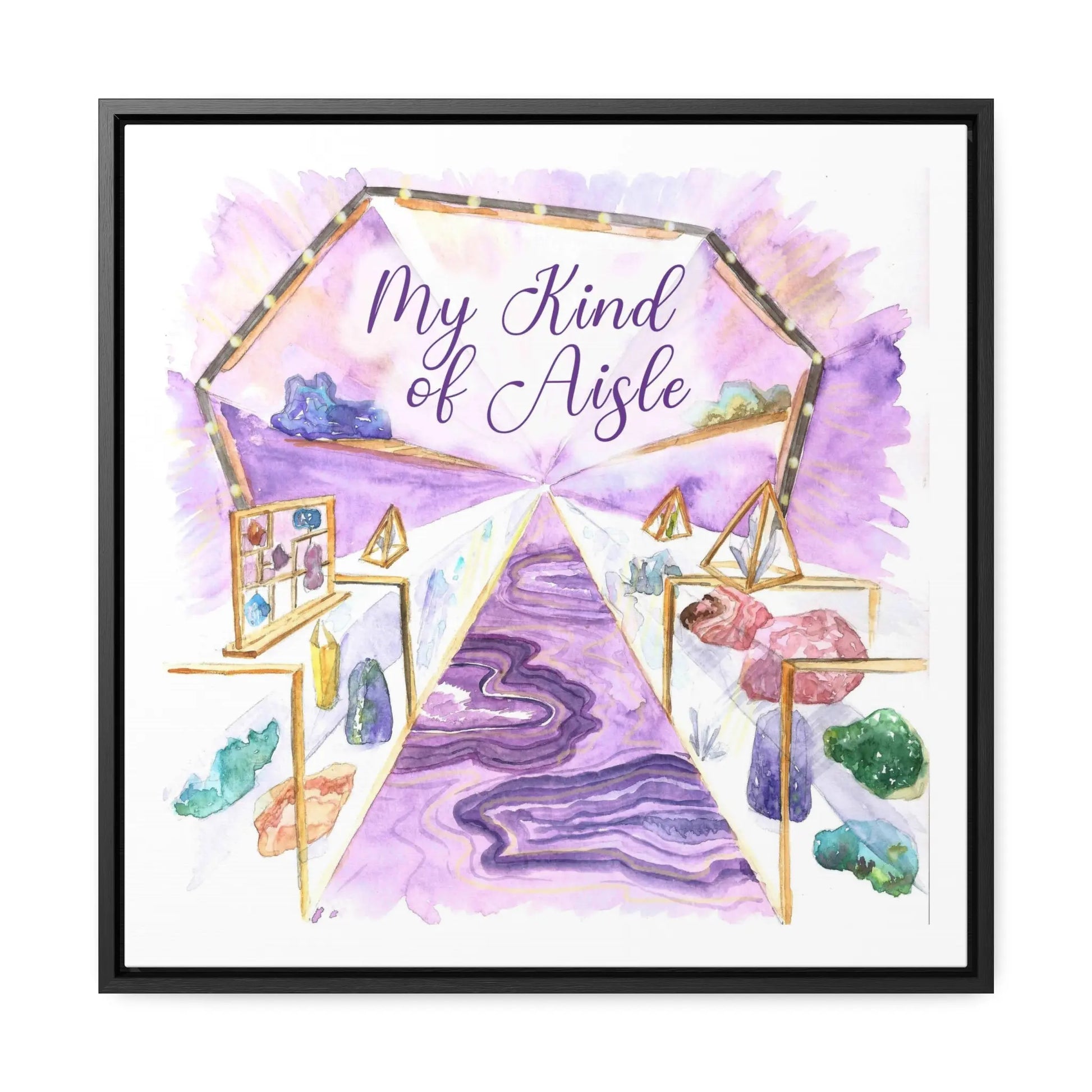 Empowerment Canvas Print, Framed, Inspiring Women's Crystal Shop My Kind of Aisle