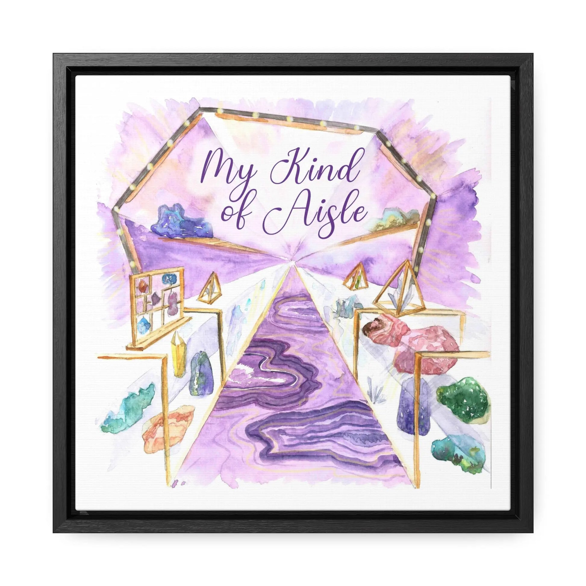 Empowerment Canvas Print, Framed, Inspiring Women's Crystal Shop My Kind of Aisle