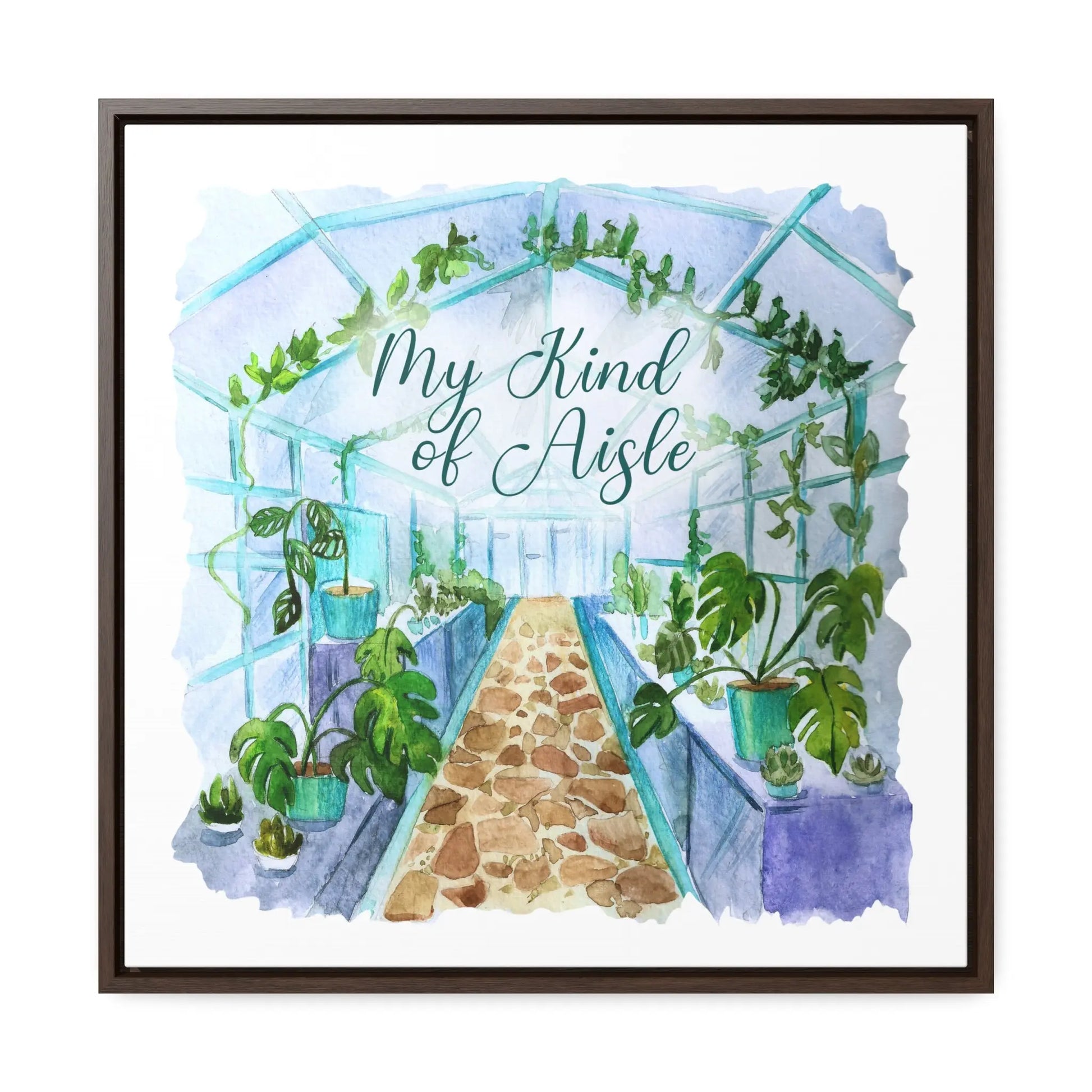 Empowerment Canvas Print, Framed, Inspiring Women's Green Thumb Plant Lovers My Kind of Aisle