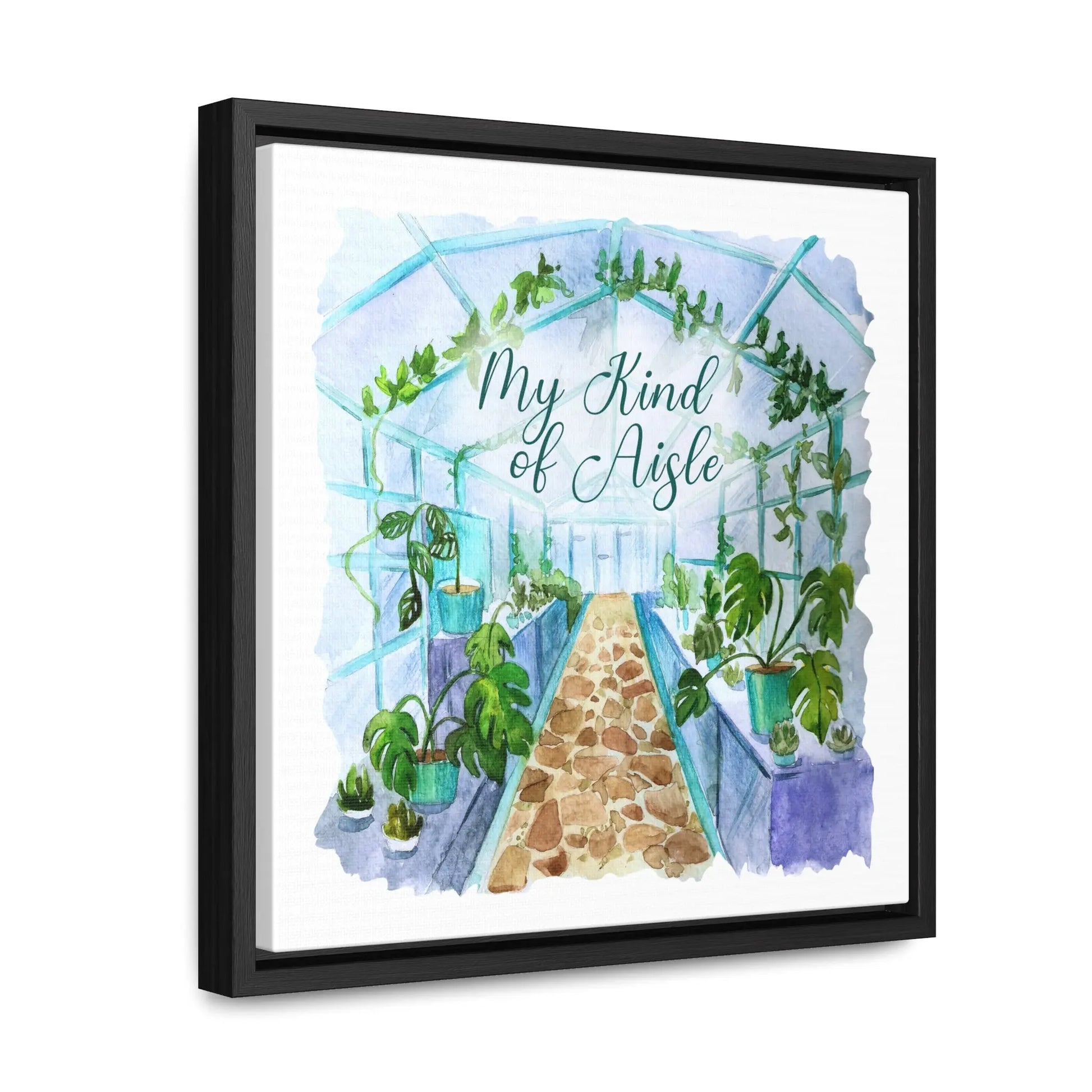 Empowerment Canvas Print, Framed, Inspiring Women's Green Thumb Plant Lovers My Kind of Aisle