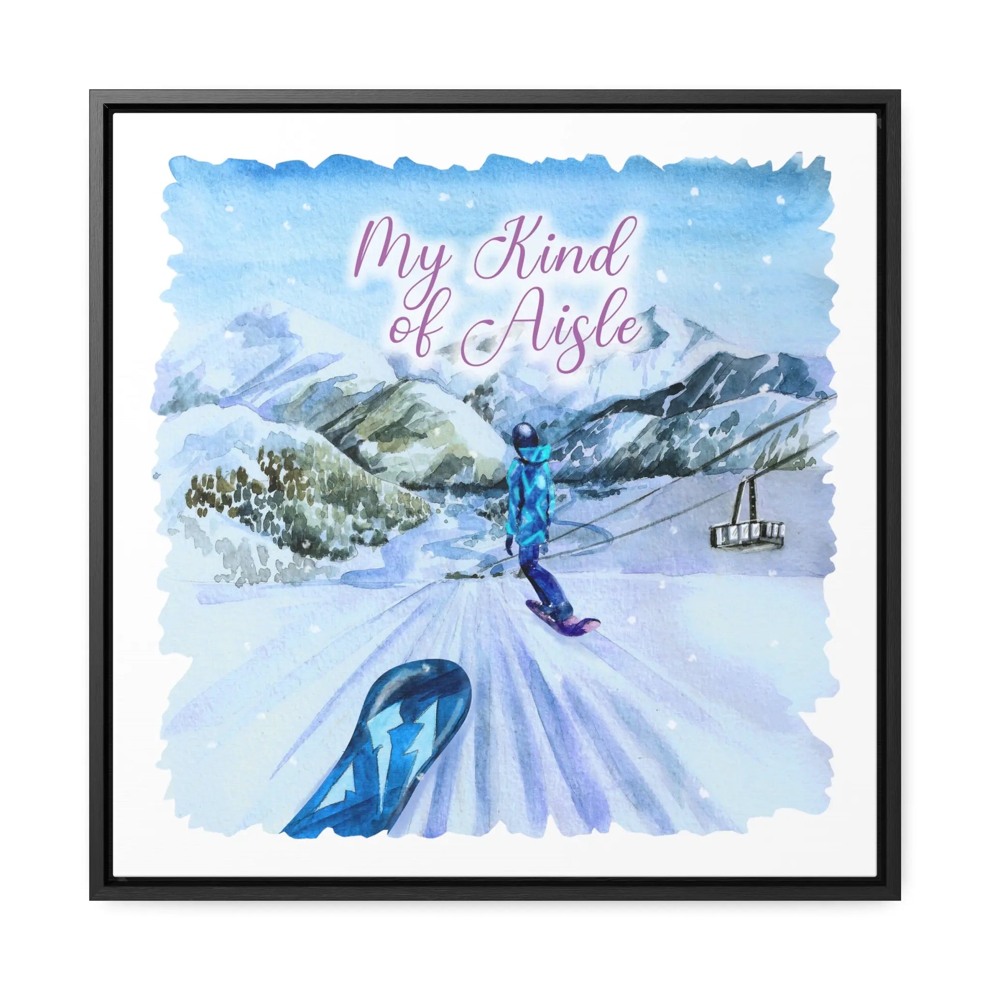 Empowerment Canvas Print, Framed, Inspiring Women's Snowboard My Kind of Aisle