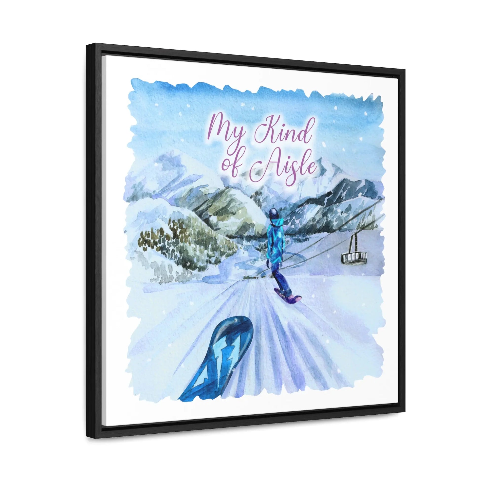 Empowerment Canvas Print, Framed, Inspiring Women's Snowboard My Kind of Aisle