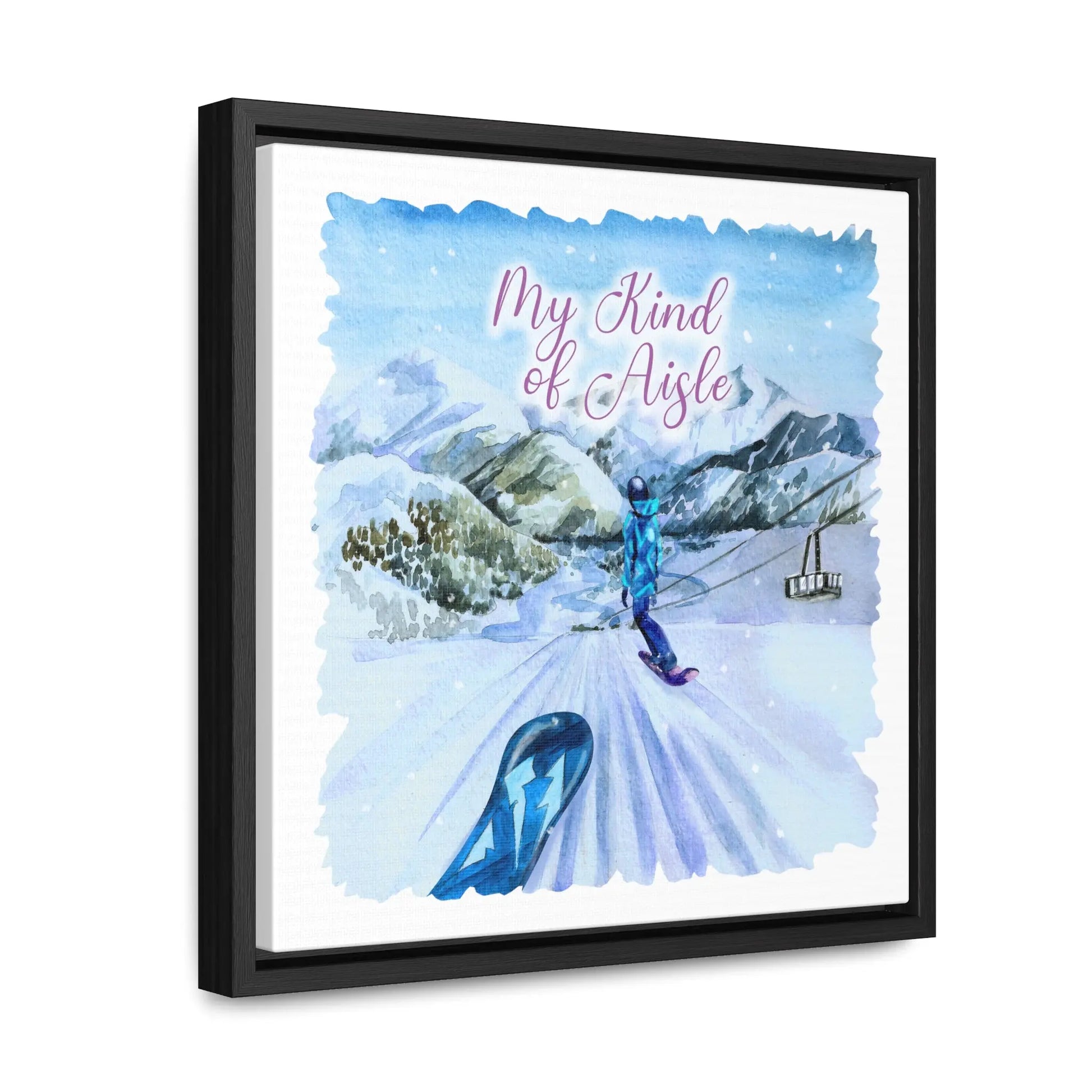 Empowerment Canvas Print, Framed, Inspiring Women's Snowboard My Kind of Aisle