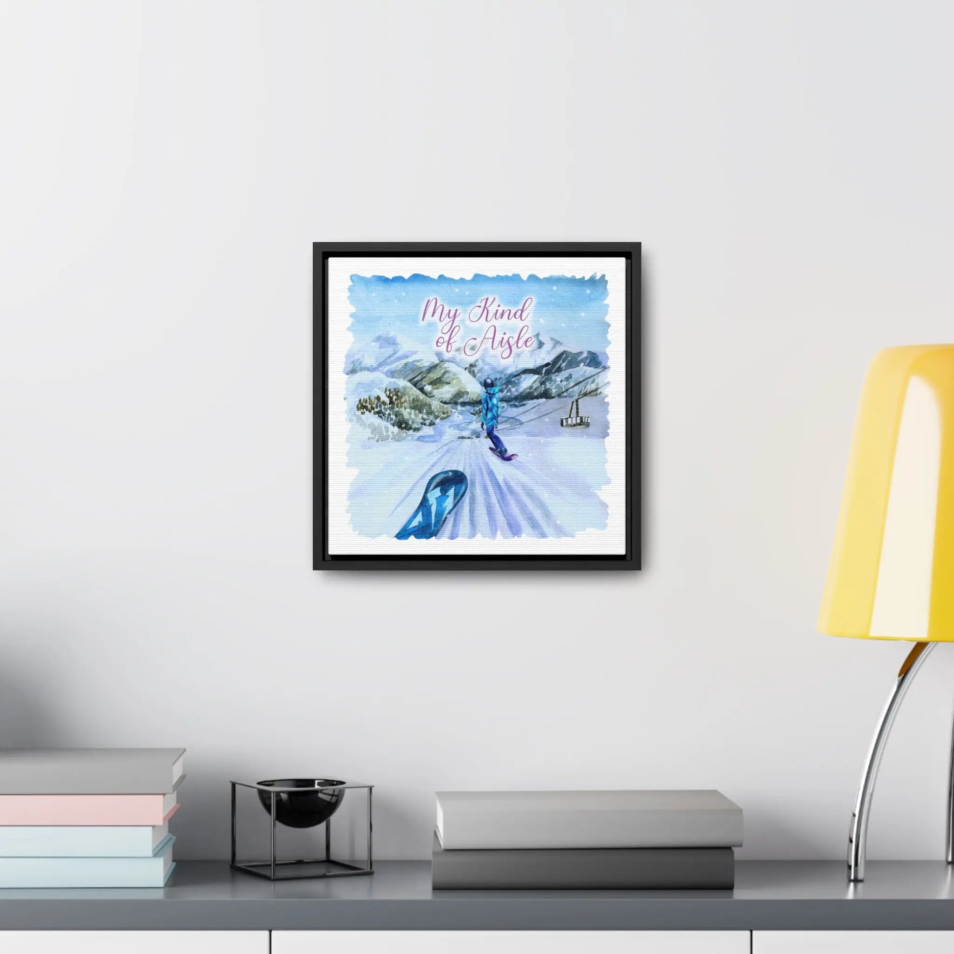 Empowerment Canvas Print, Framed, Inspiring Women's Snowboard My Kind of Aisle