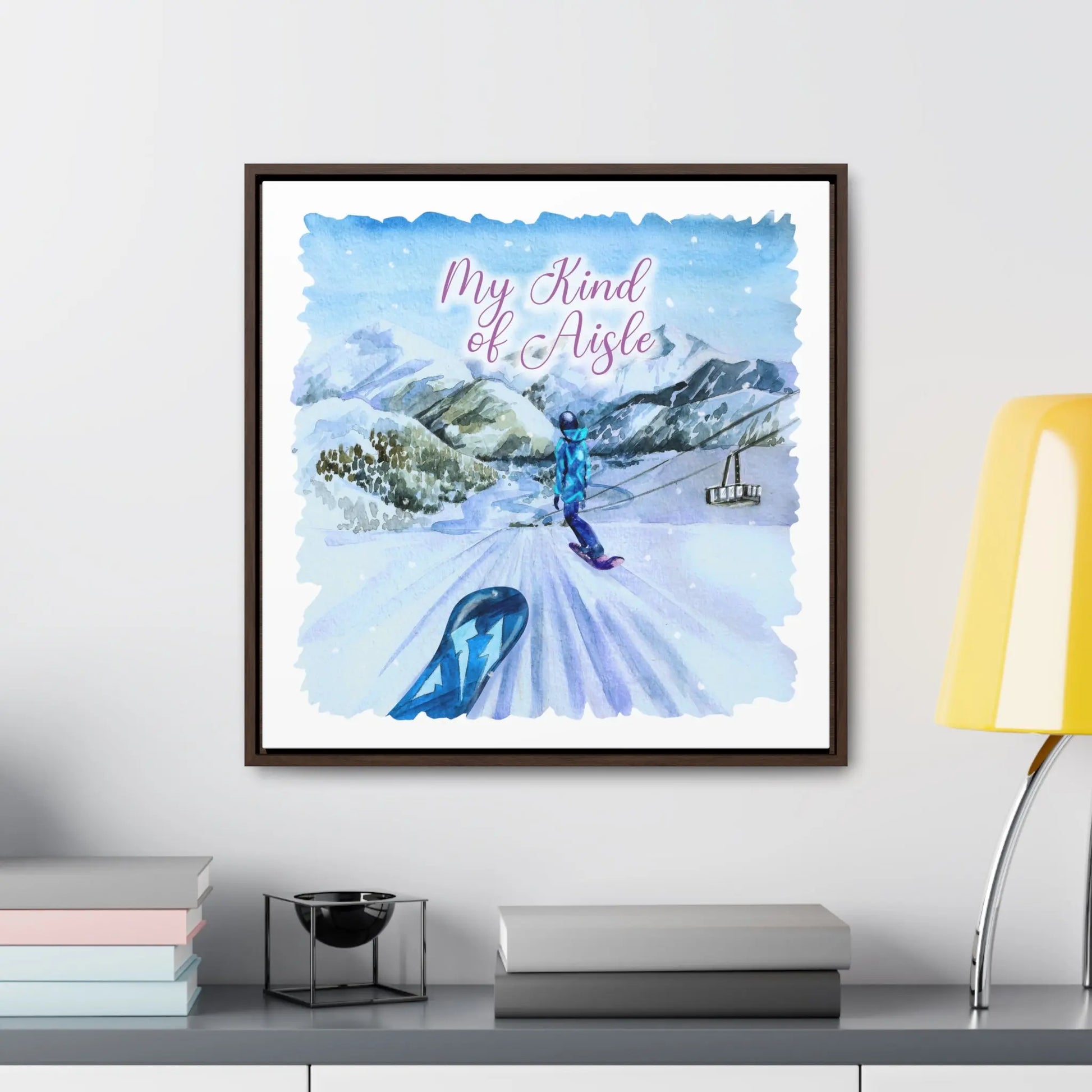 Empowerment Canvas Print, Framed, Inspiring Women's Snowboard My Kind of Aisle