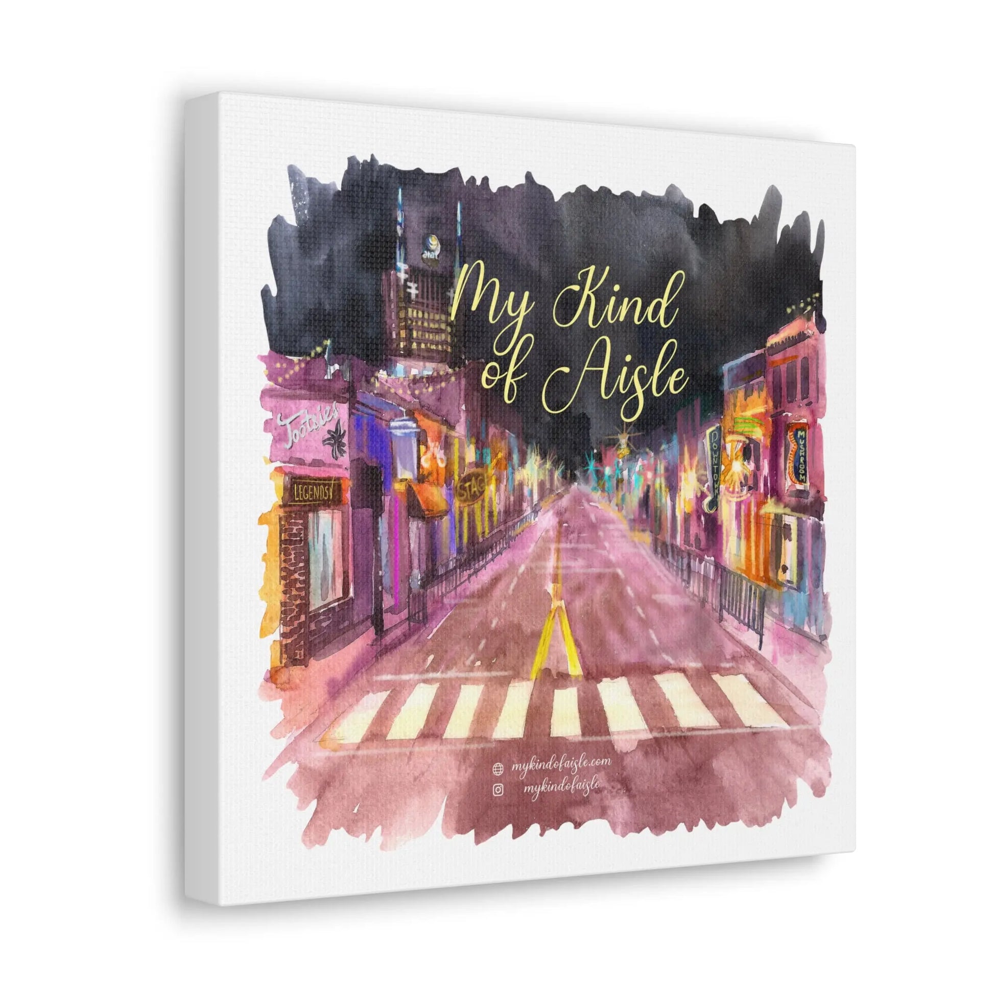 Empowerment Canvas Print, Inspiring Downtown Nashville Printify