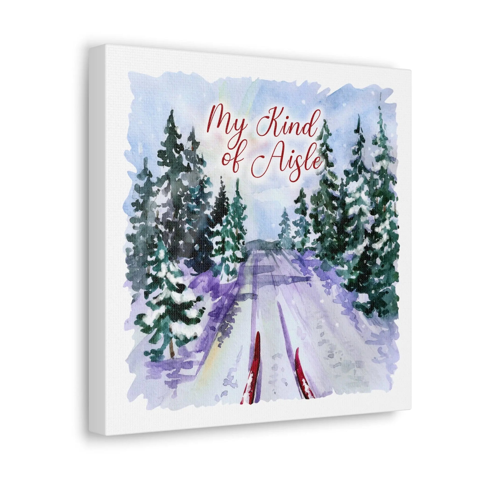 Empowerment Canvas Print, Inspiring Women's Cross Country Ski My Kind of Aisle