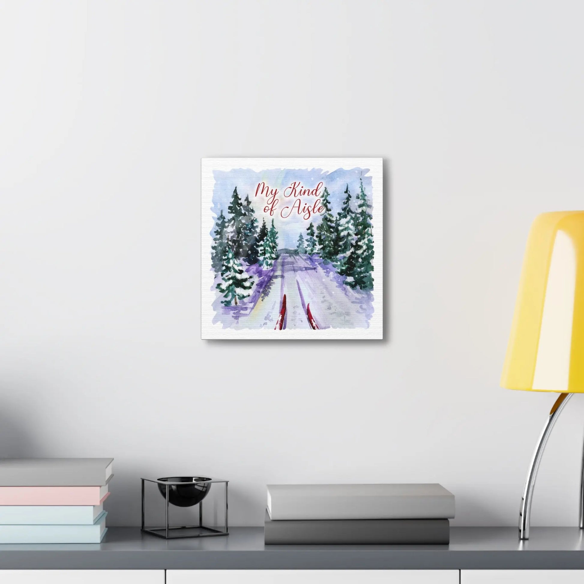 Empowerment Canvas Print, Inspiring Women's Cross Country Ski My Kind of Aisle