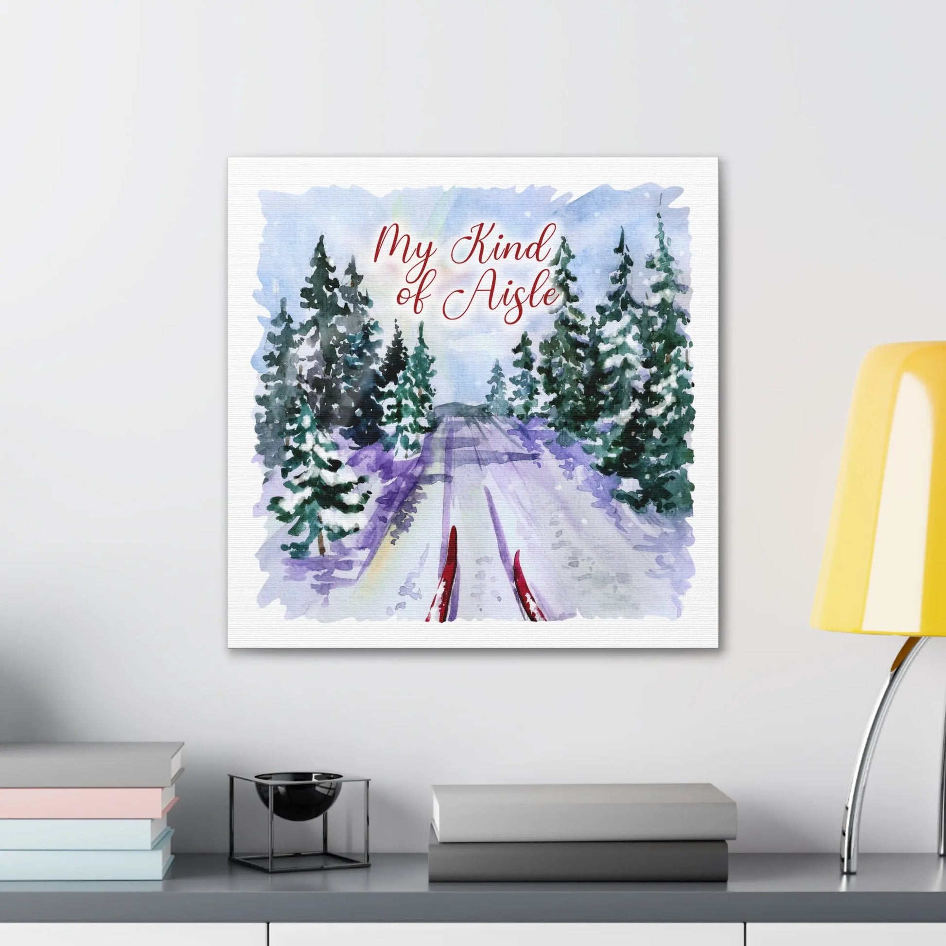 Empowerment Canvas Print, Inspiring Women's Cross Country Ski My Kind of Aisle