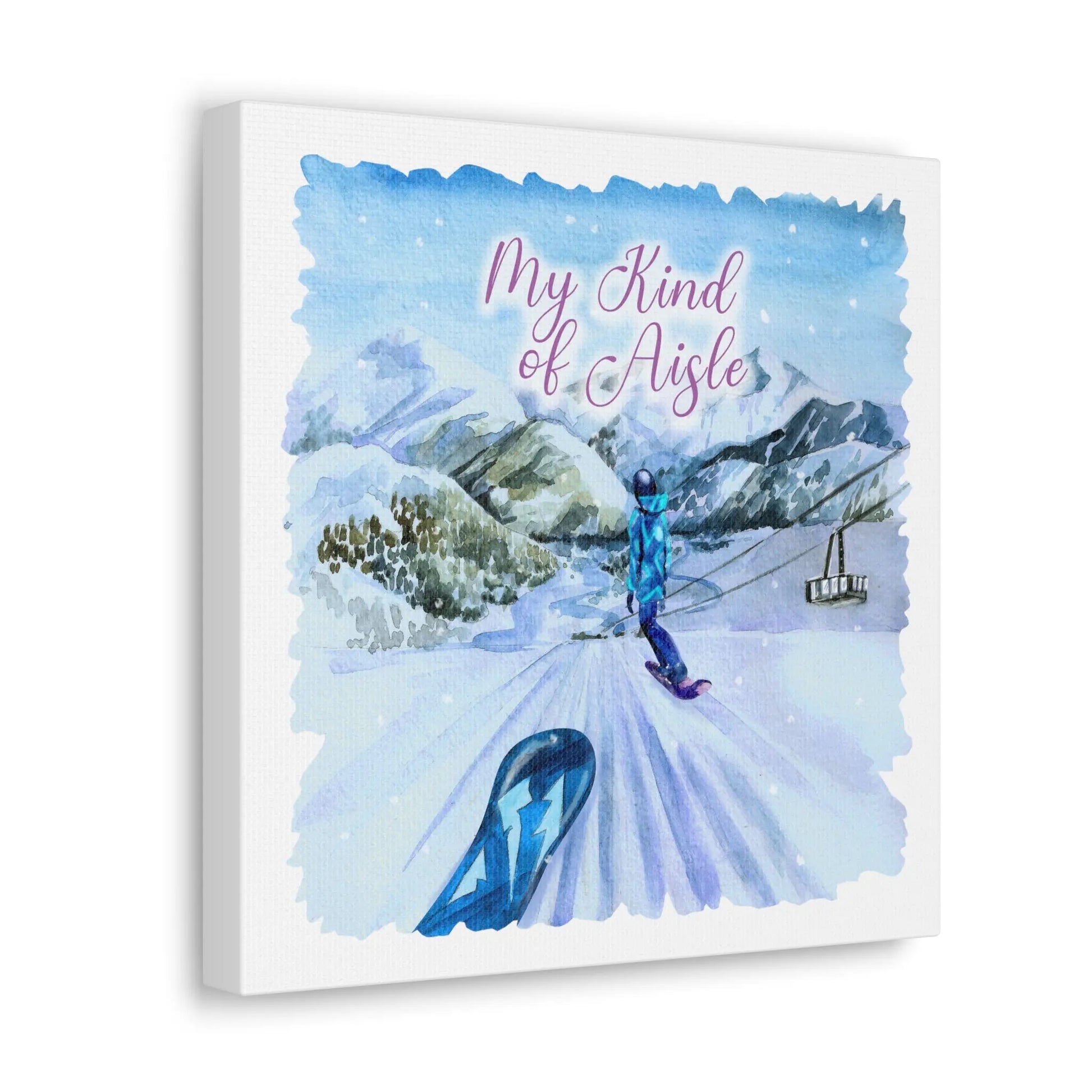 Empowerment Canvas Print, Inspiring Women's Snowboard My Kind of Aisle