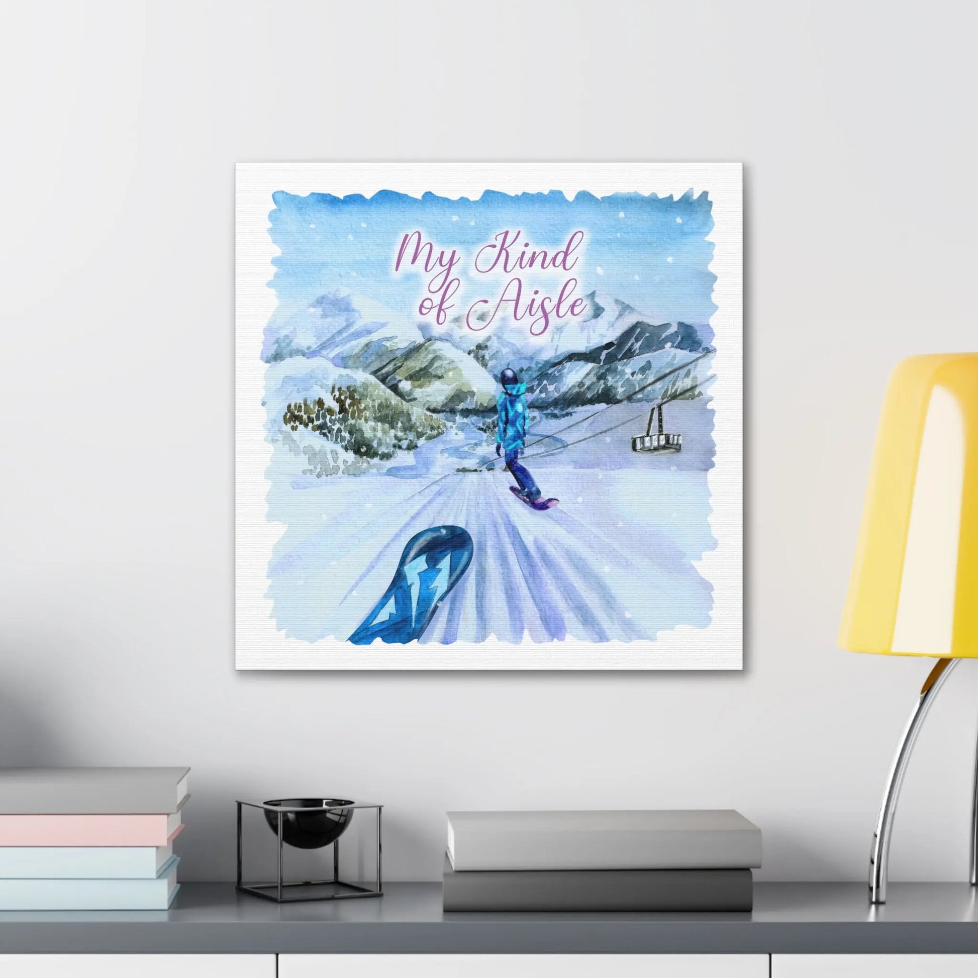 Empowerment Canvas Print, Inspiring Women's Snowboard My Kind of Aisle