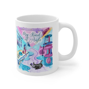 Empowerment Coffee Mug, Black Cat, Inspiring Women's Pet Cup, 11 oz