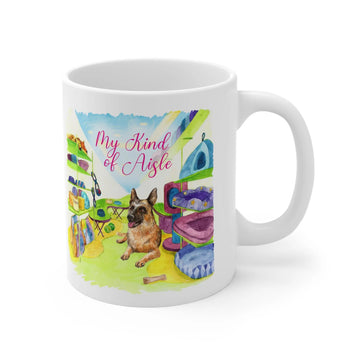 Empowerment Coffee Mug, German Shepherd Dog GSD, Inspiring Women's Pet Cup, 11 oz My Kind of Aisle