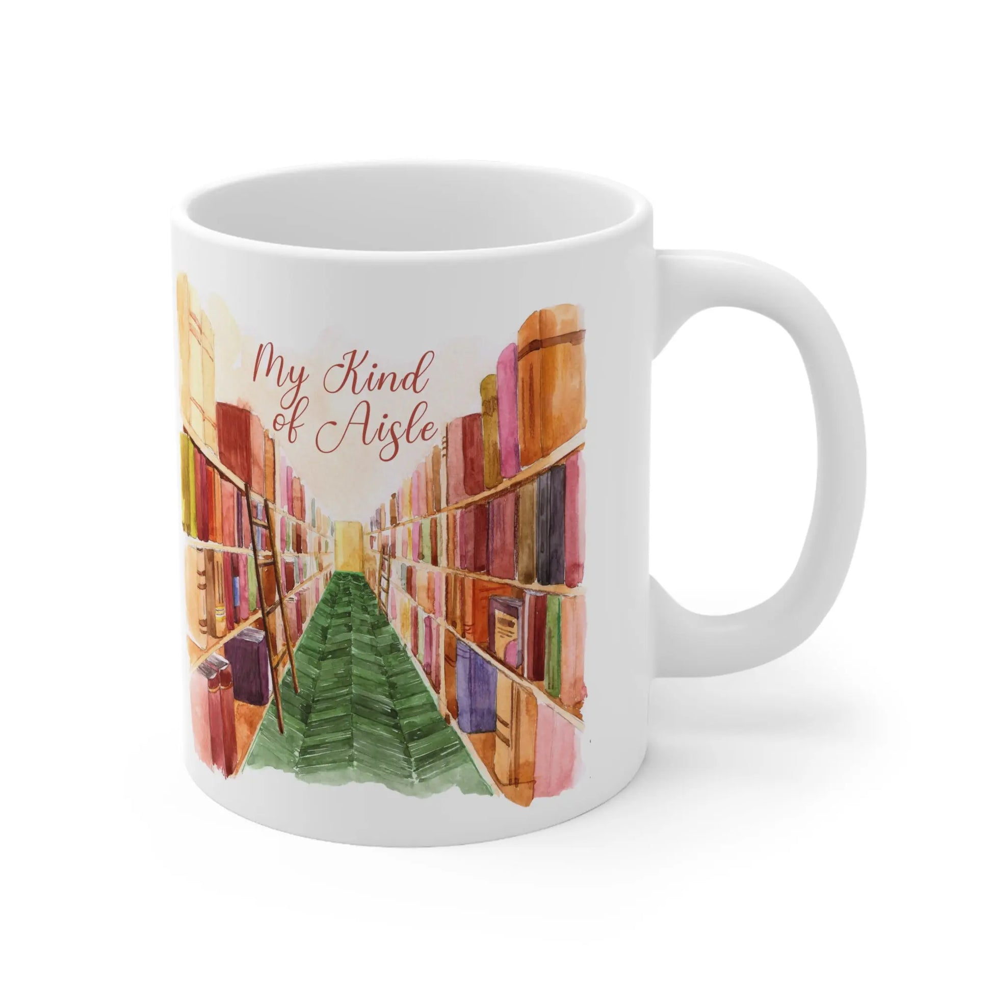 Empowerment Coffee Mug, Inspiring Women's Bookstore Cup, 11 oz My Kind of Aisle