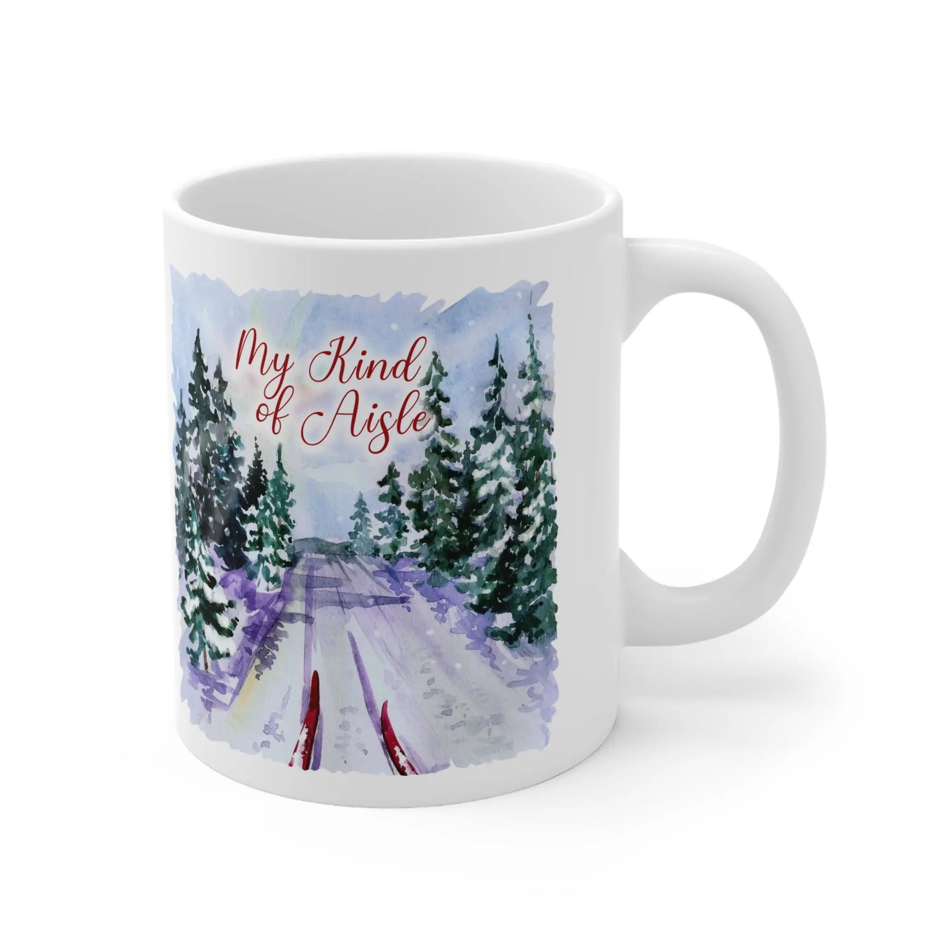 Empowerment Coffee Mug, Inspiring Women's Cross Country Ski, 11 oz My Kind of Aisle