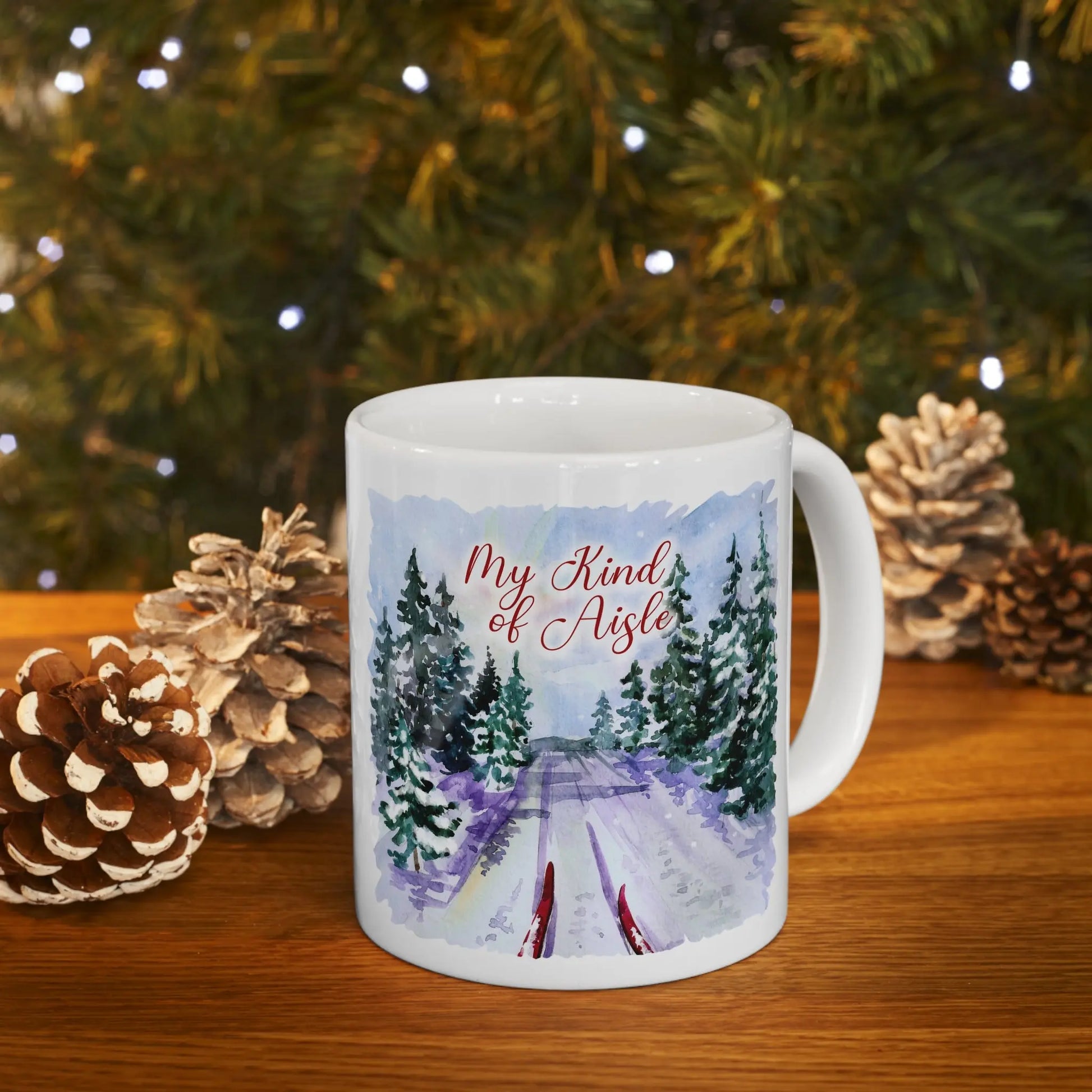 Empowerment Coffee Mug, Inspiring Women's Cross Country Ski, 11 oz My Kind of Aisle