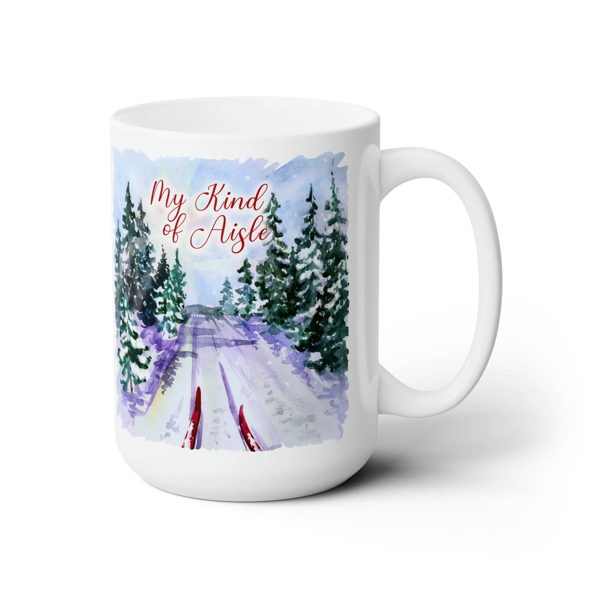 Empowerment Coffee Mug, Inspiring Women's Cross Country Ski, 15 oz My Kind of Aisle