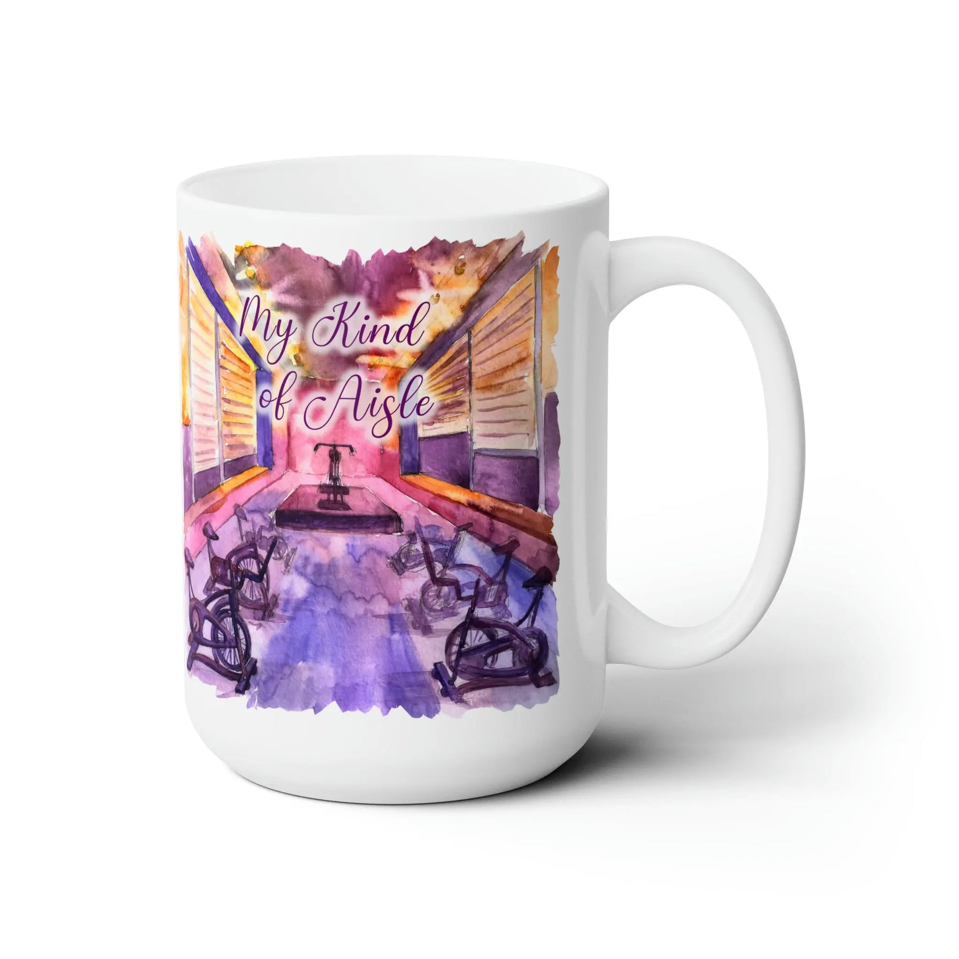 Empowerment Coffee Mug, Inspiring Women's Cycle Studio Cup, 15 oz Printify