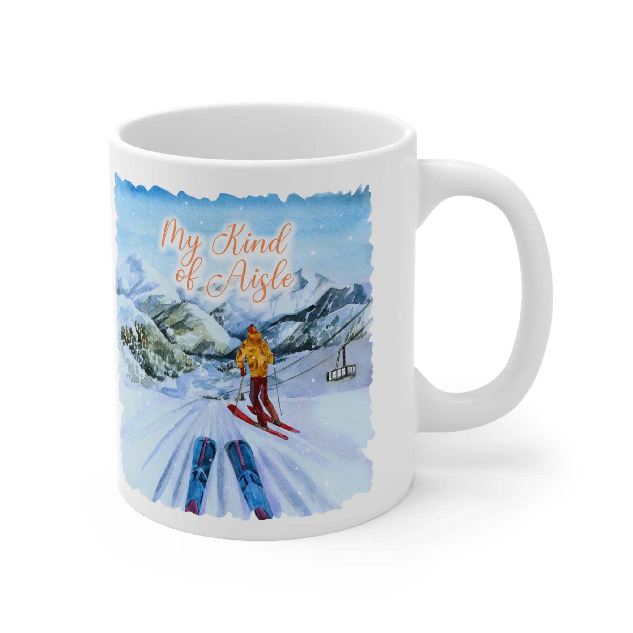 Empowerment Coffee Mug, Inspiring Women's Downhill Ski, 11 oz My Kind of Aisle