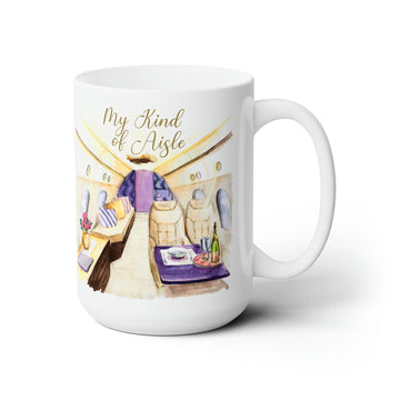 Empowerment Coffee Mug, Inspiring Women's Luxury Private Jet Airplane Cup, 15 oz My Kind of Aisle