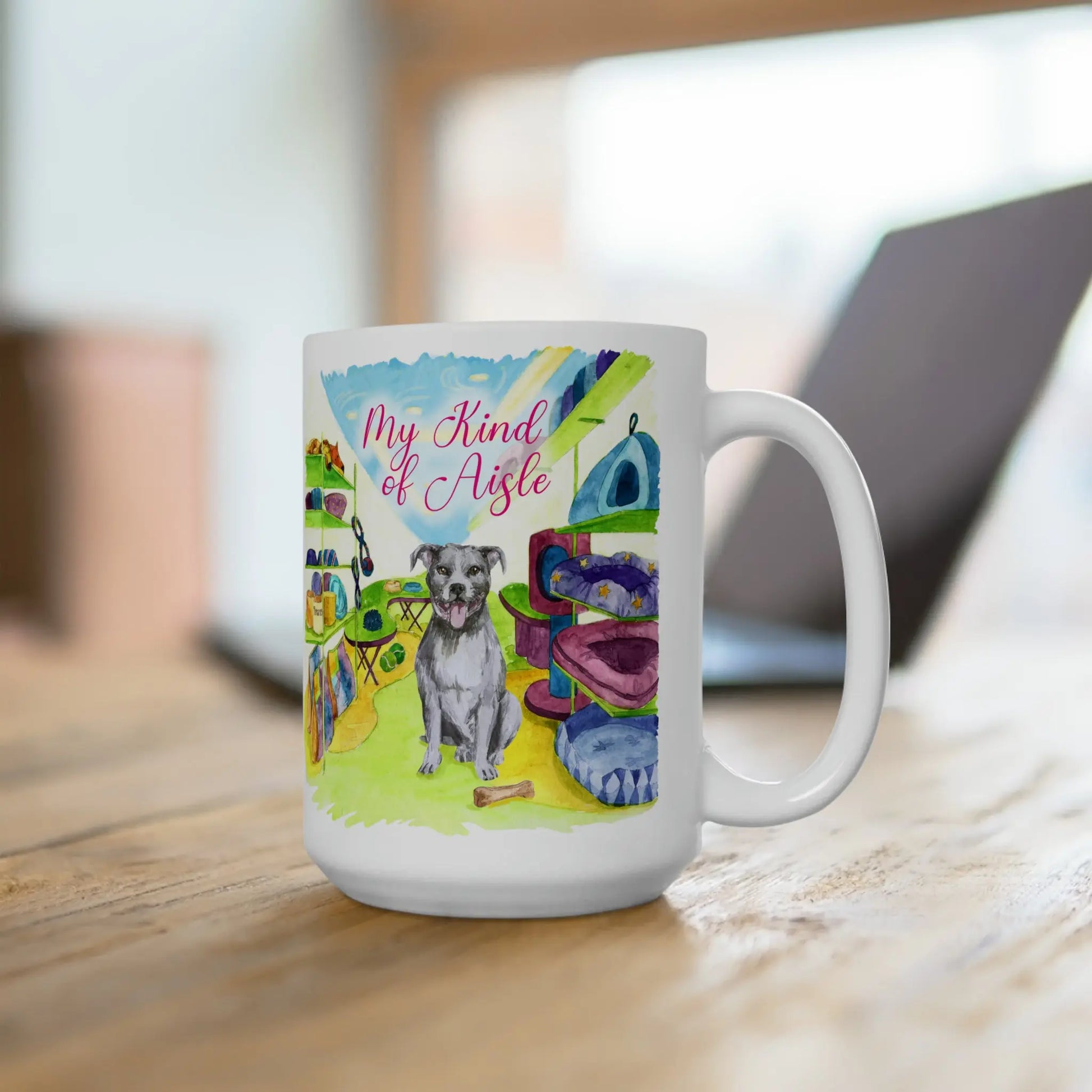 Empowerment Coffee Mug, Inspiring Women's Pet Pit Bull Cup, 15 oz My Kind of Aisle