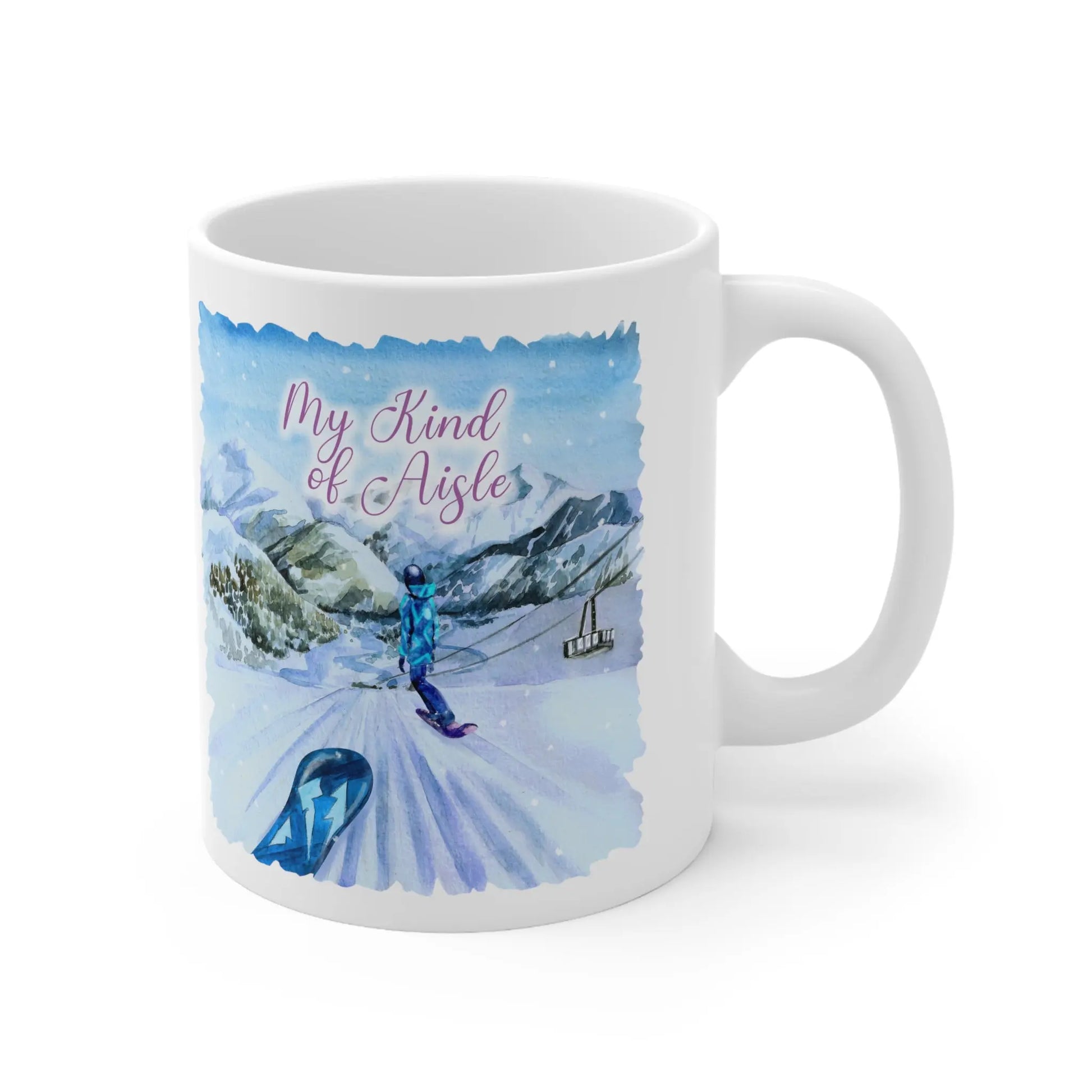 Empowerment Coffee Mug, Inspiring Women's Snowboard, 11 oz My Kind of Aisle