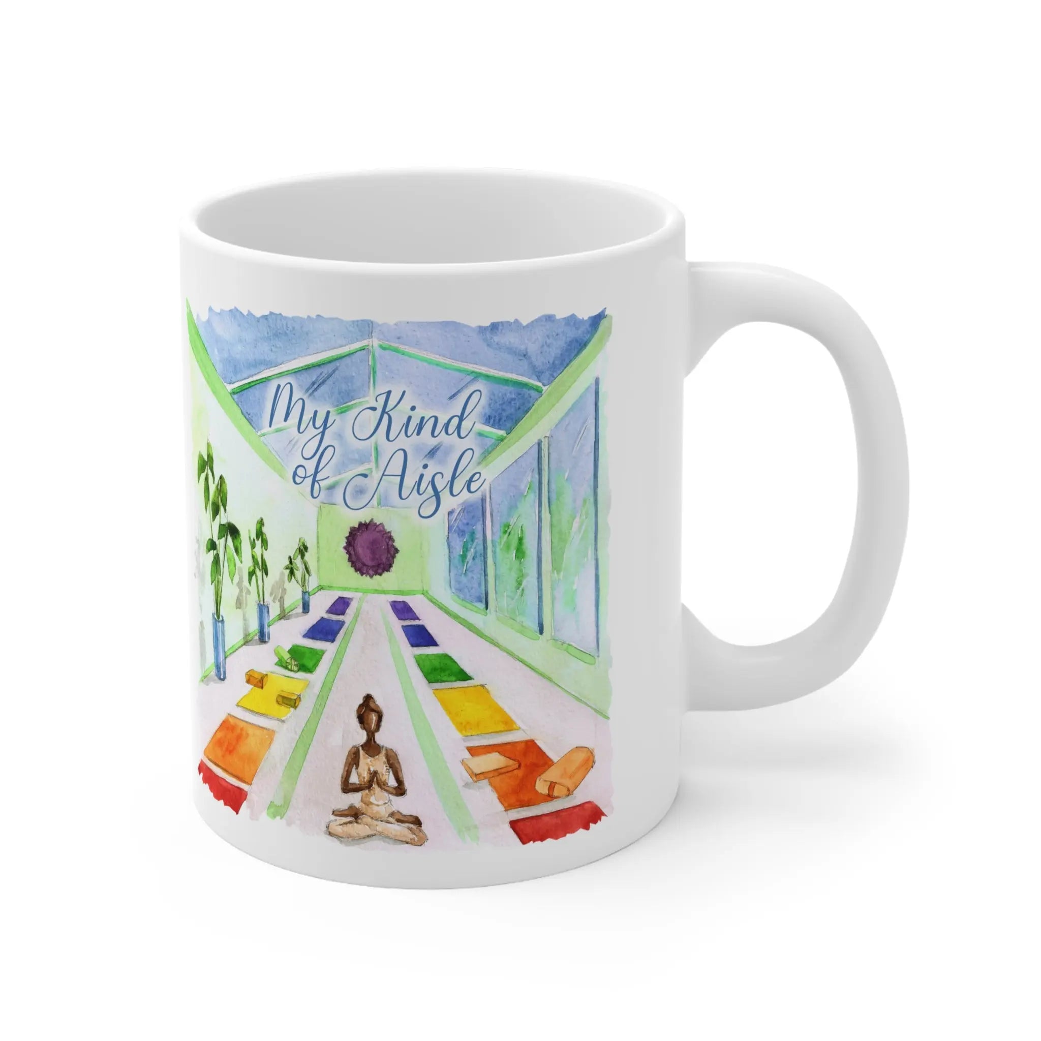Empowerment Coffee Mug, Inspiring Women's Yoga Studio, 11 oz Printify