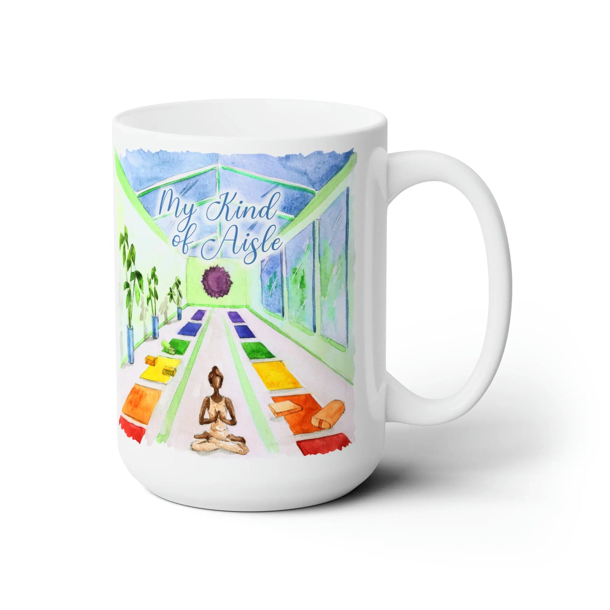 Empowerment Coffee Mug, Inspiring Women's Yoga Studio, 15 oz My Kind of Aisle